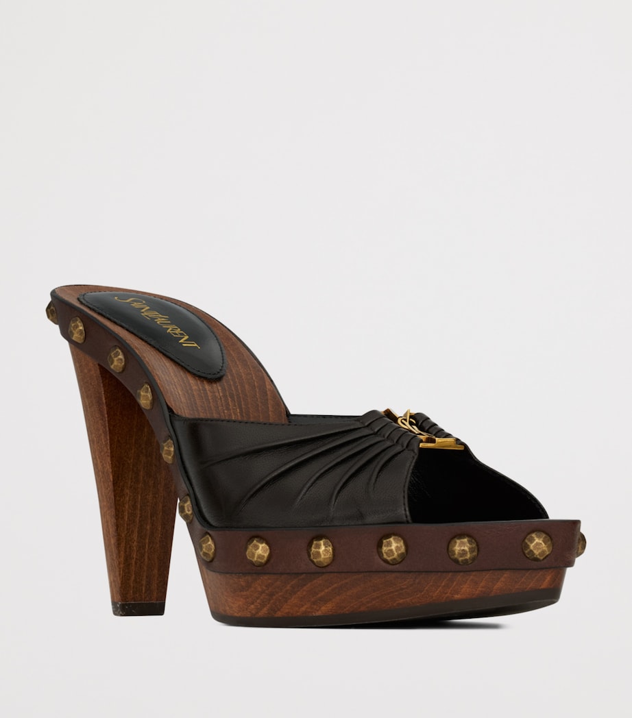 Leather Babylone Clog Mules 115 2299 Image 3