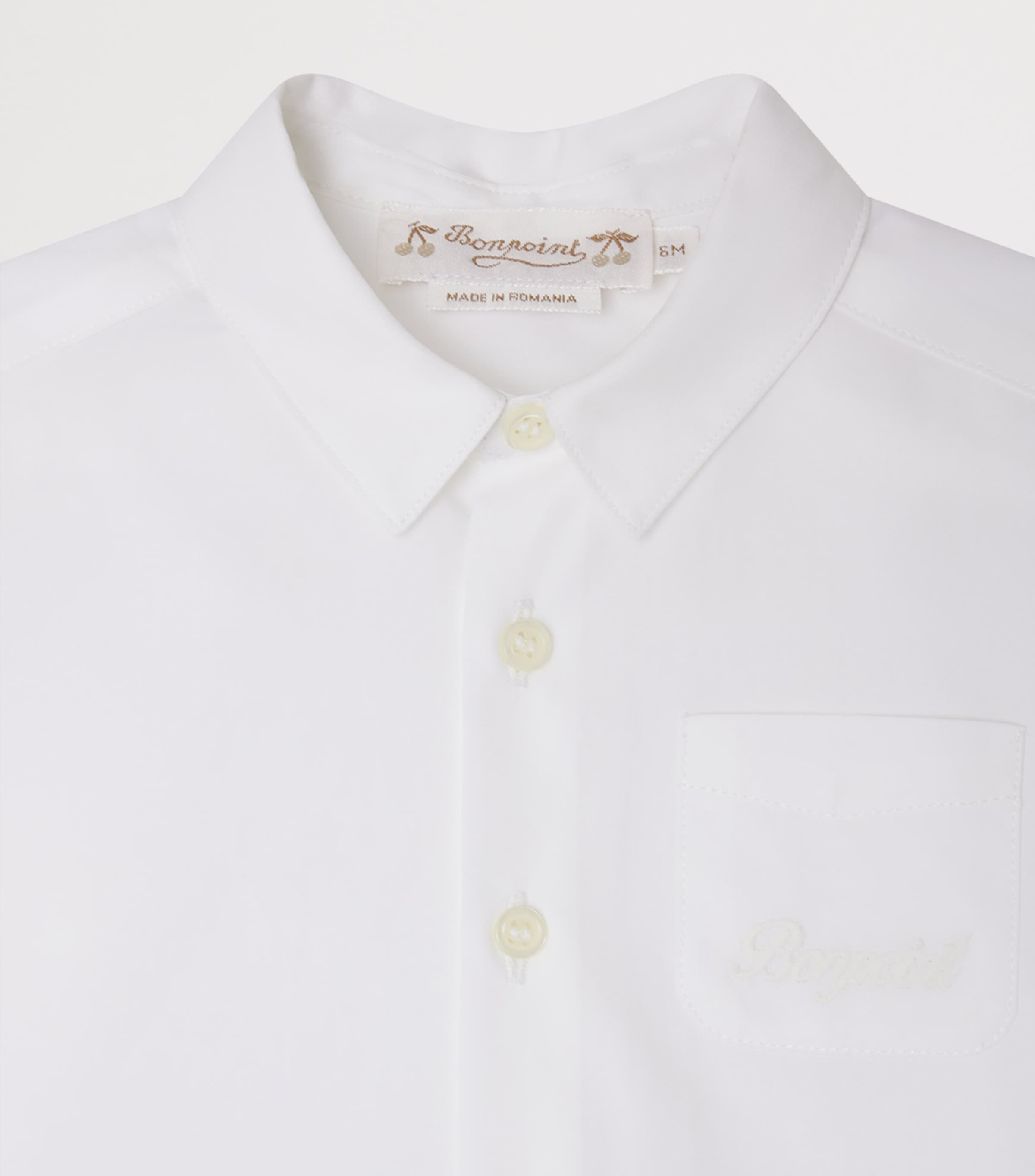 Cotton Shirt (6-18 Months) BLANC LAIT Image 3