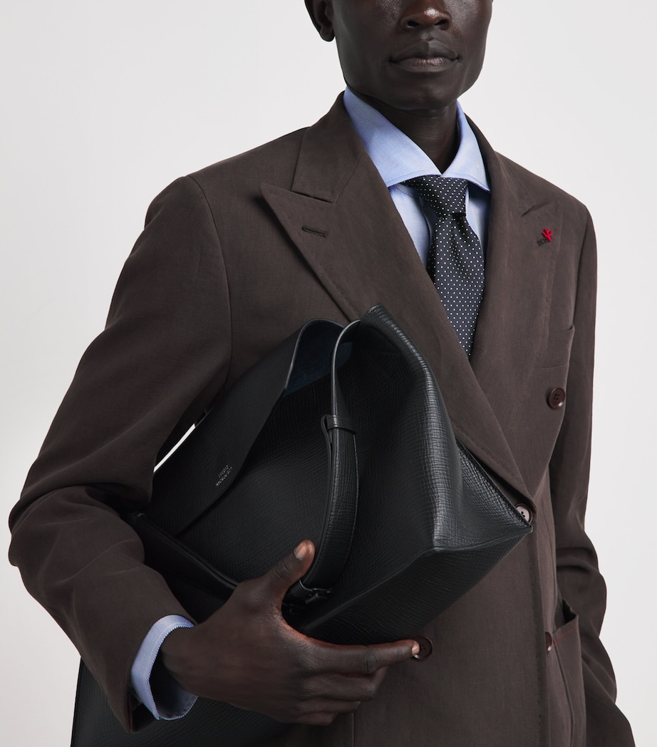 Isaia Silk Polka-Dot Jacquard Tie Image 2