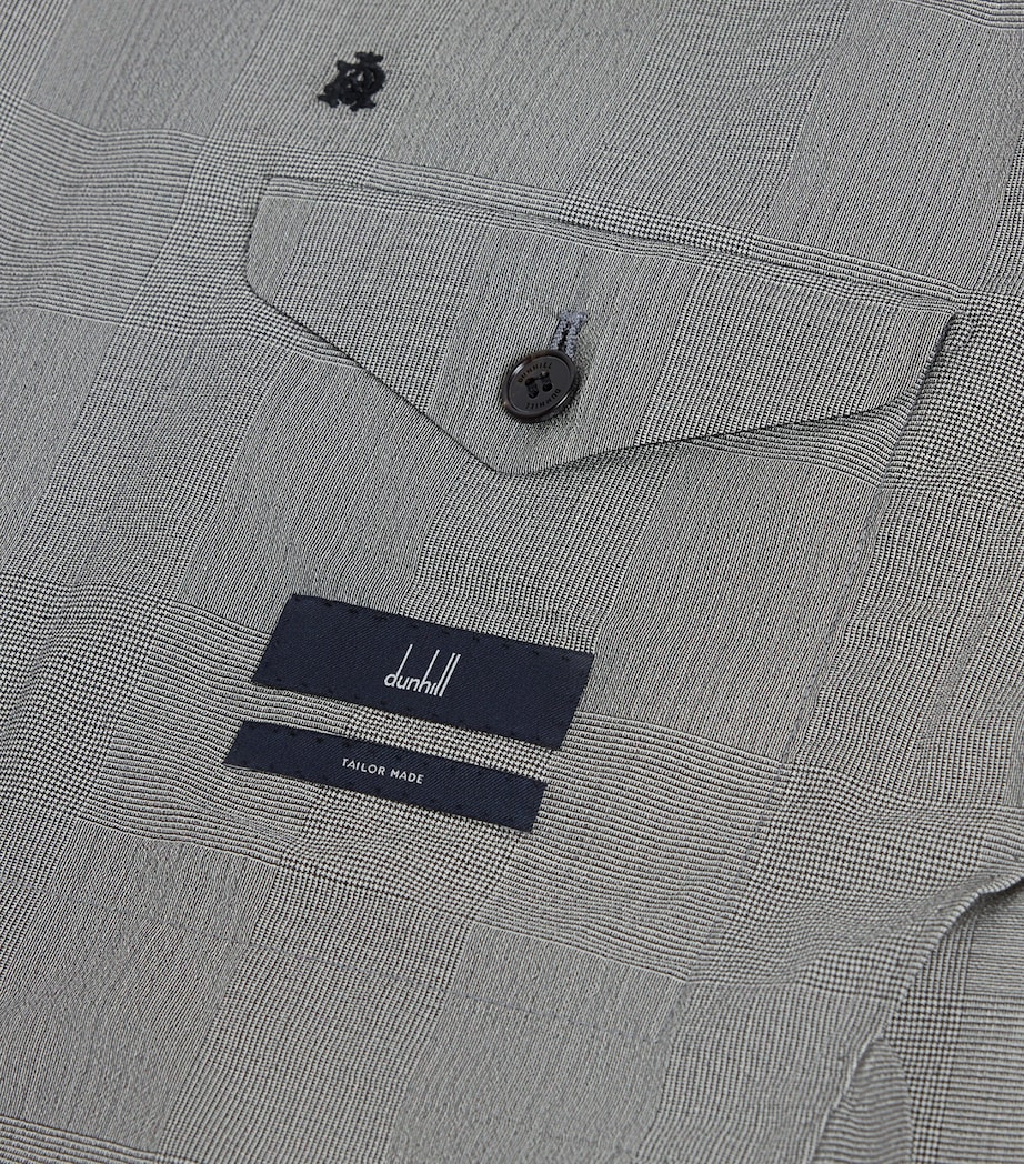 Dunhill Mens Wool-Blend Single-Breasted Blazer White Image 6