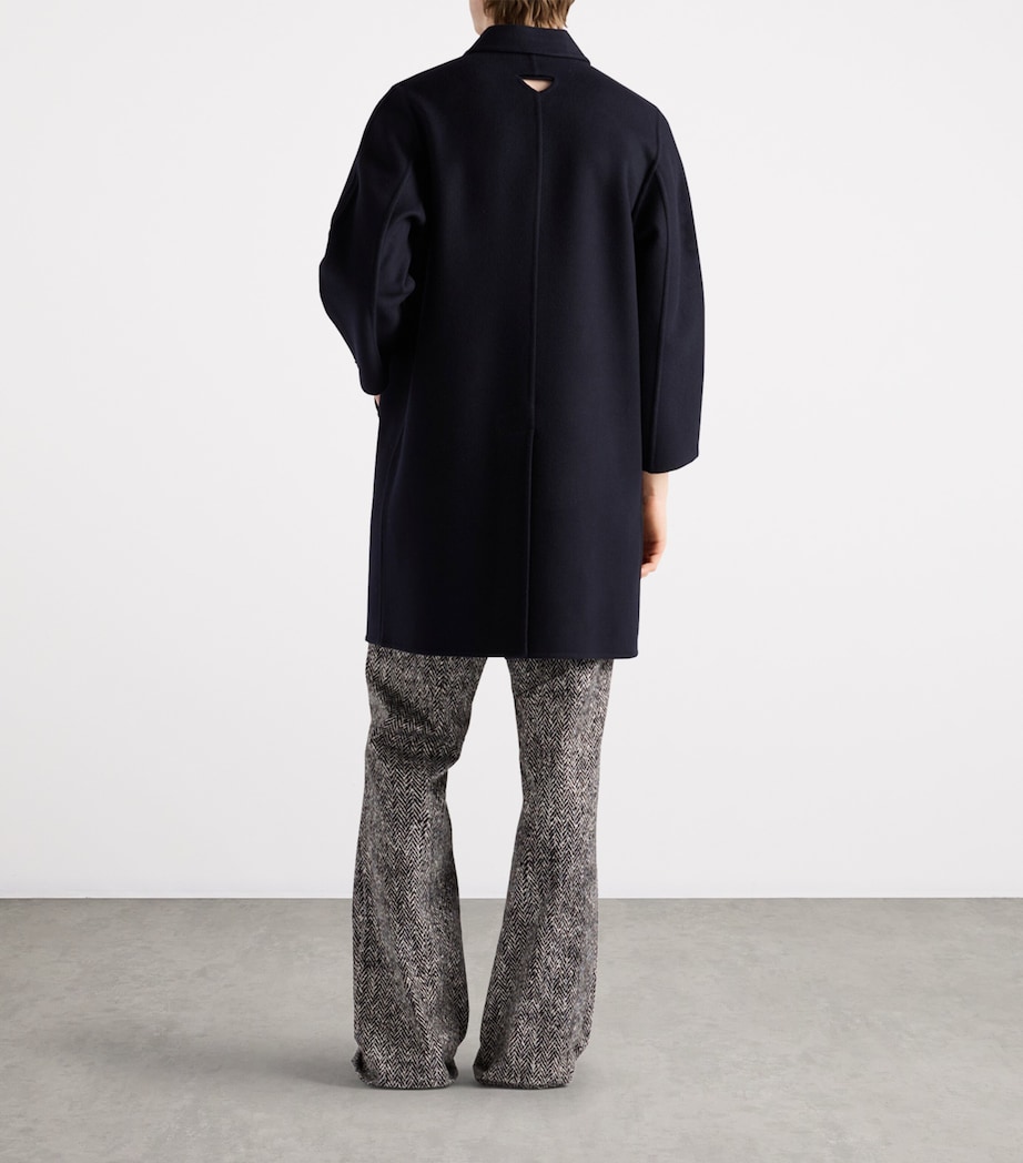 Prada Mens Cashmere-Wool Triangle Cut-Out Coat Image 5