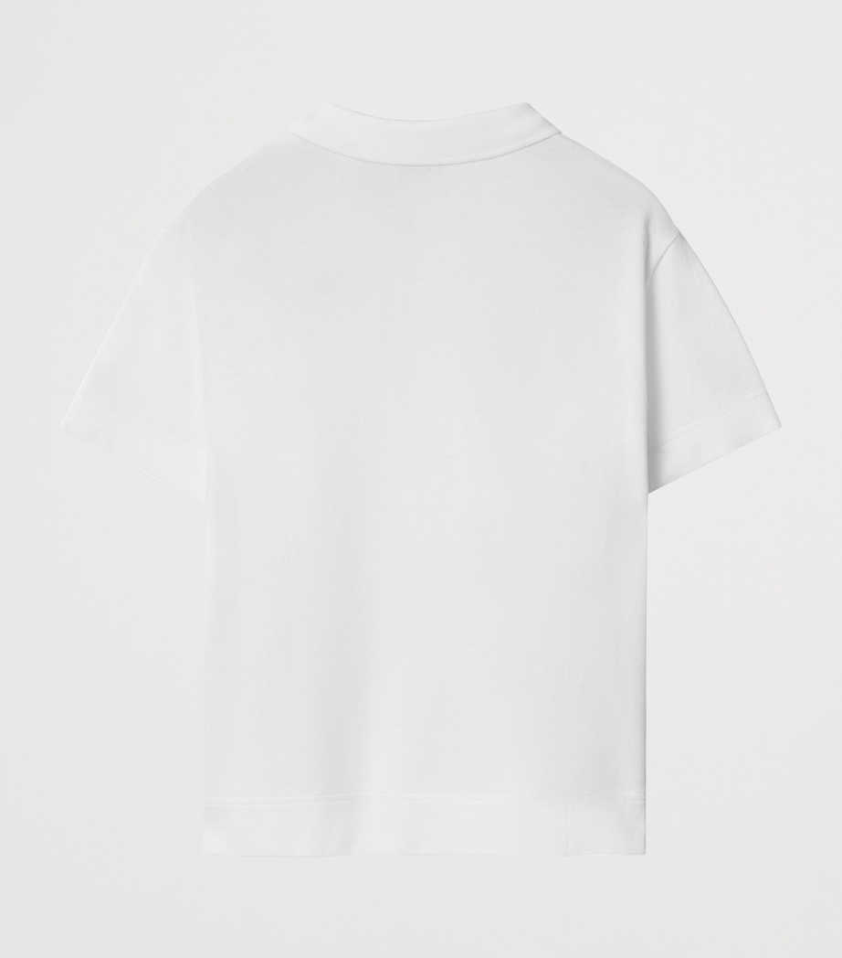 Burberry Kids Cotton Polo Shirt (3-12 Years) White Image 2