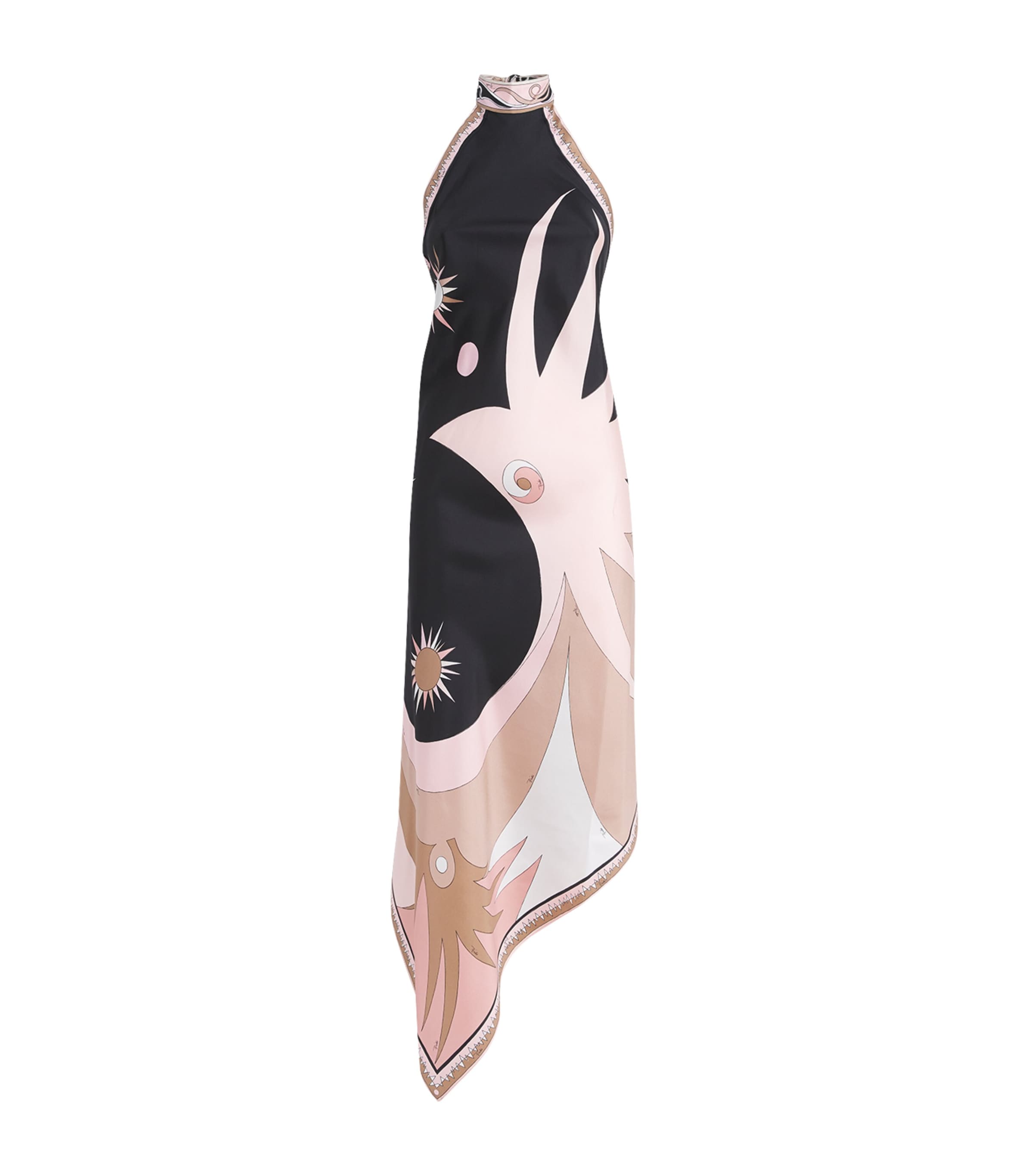 Pucci Stella Halterneck Silk Twill Maxi Dress