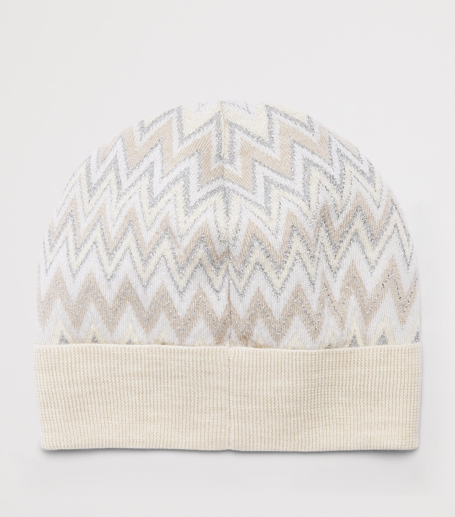 Missoni Kids Zigzag Scarf Beige.ch.mel/argento Image 2