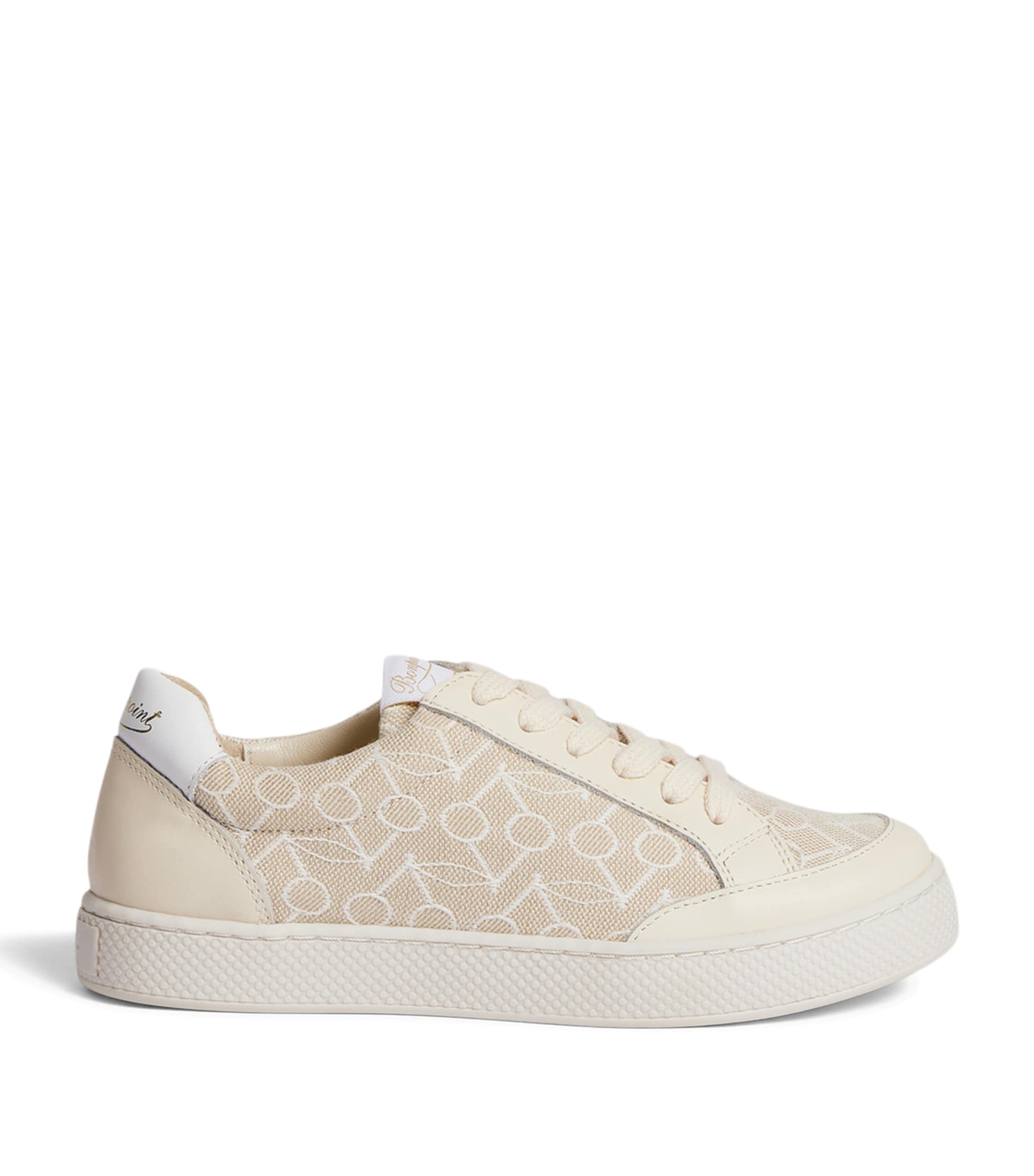 Bonpoint Cotton-Leather Cameron Sneakers Beige Image 1
