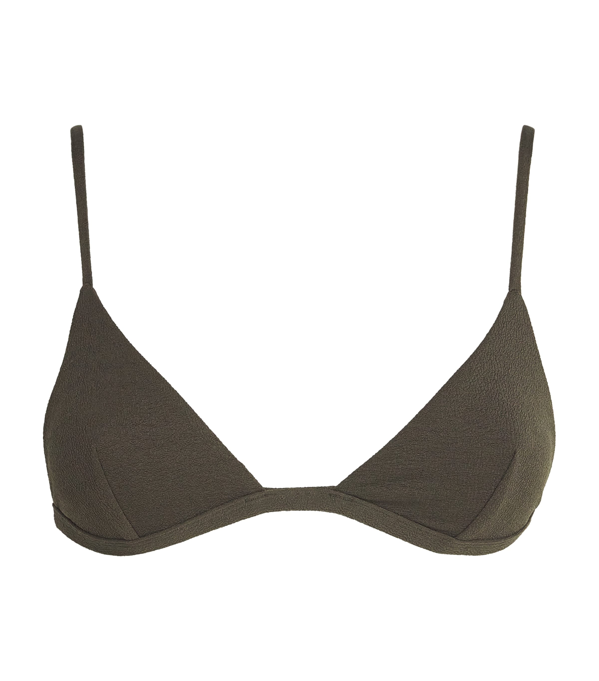 Matteau Petite Triangle Bikini Top In Green