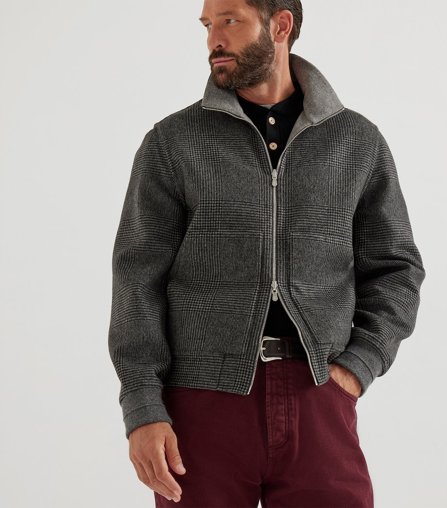 Cashmere Check BomberJacket CO820 Image 2