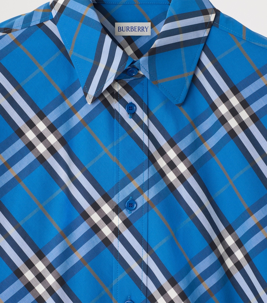 Cotton Check Short-Sleeve Shirt HYACINTH IP CHECK Image 4