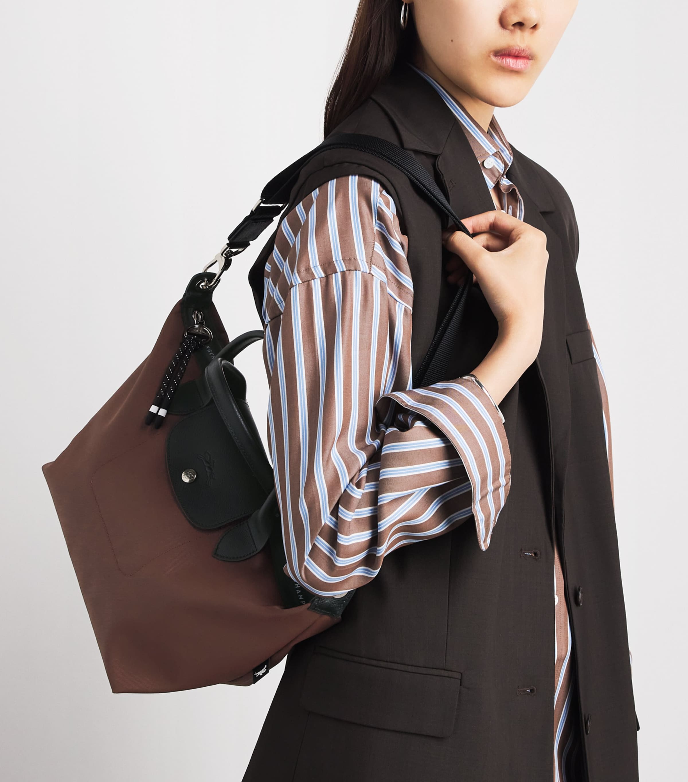 Longchamp Small Le Pliage Energy Top-Handle Bag Cacao Image 4