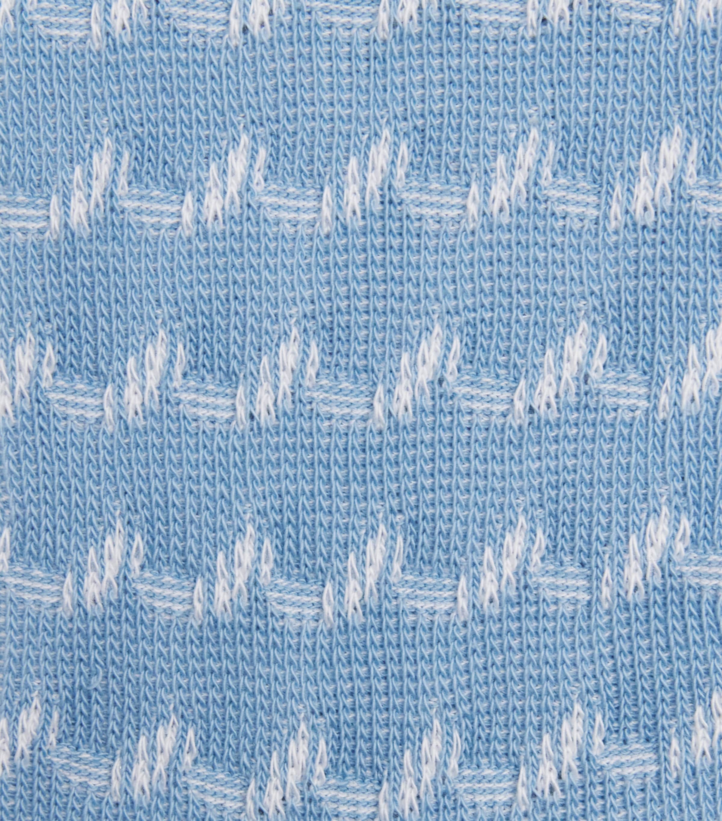 Falke Mens Cotton-Blend Sea Rock Socks Sky Blue Image 2