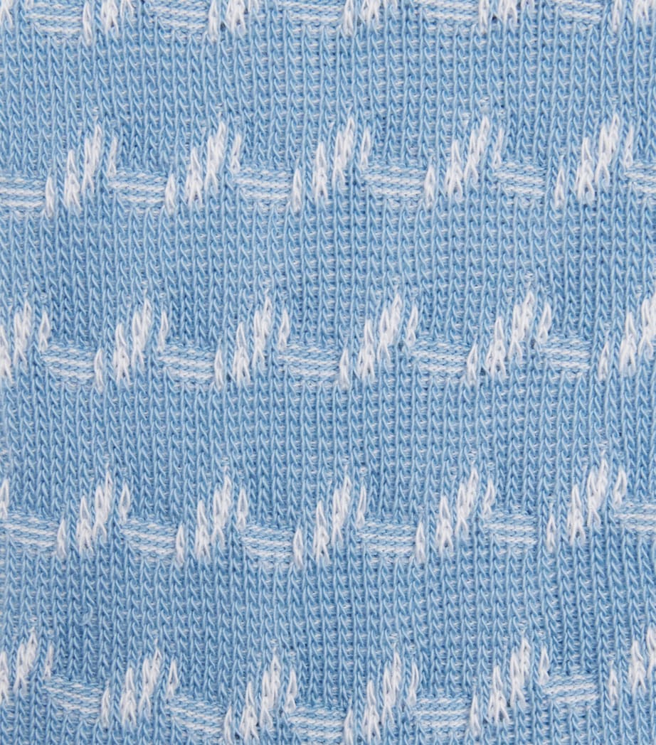 Falke Mens Cotton-Blend Sea Rock Socks Sky Blue Image 2