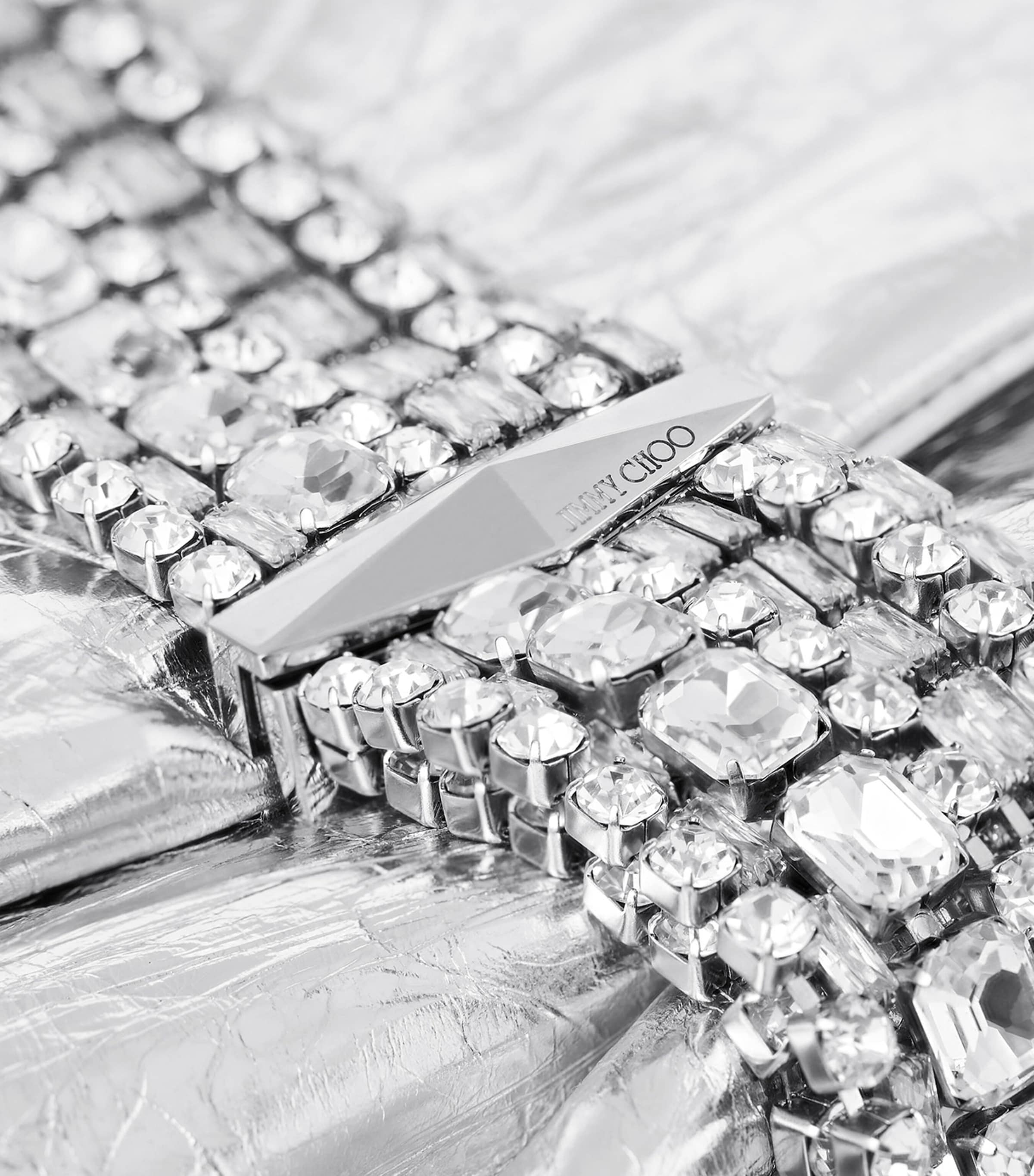 Jimmy Choo Leather-Crystal Zandra Clutch Bag | Harrods DE