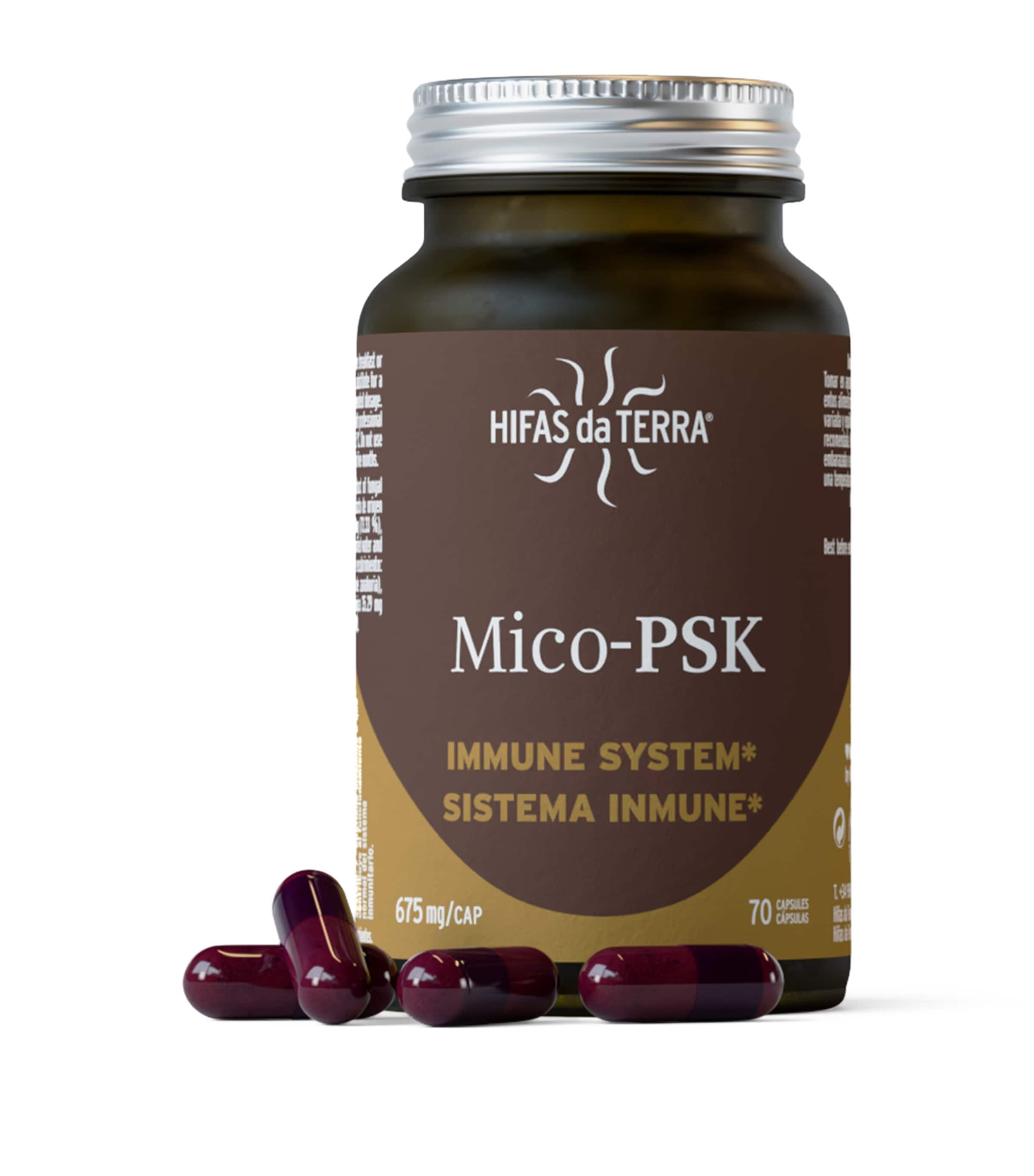 Hifas da Terra Mico-PSK + Vitamin C Supplement (70 Capsules) Image 1