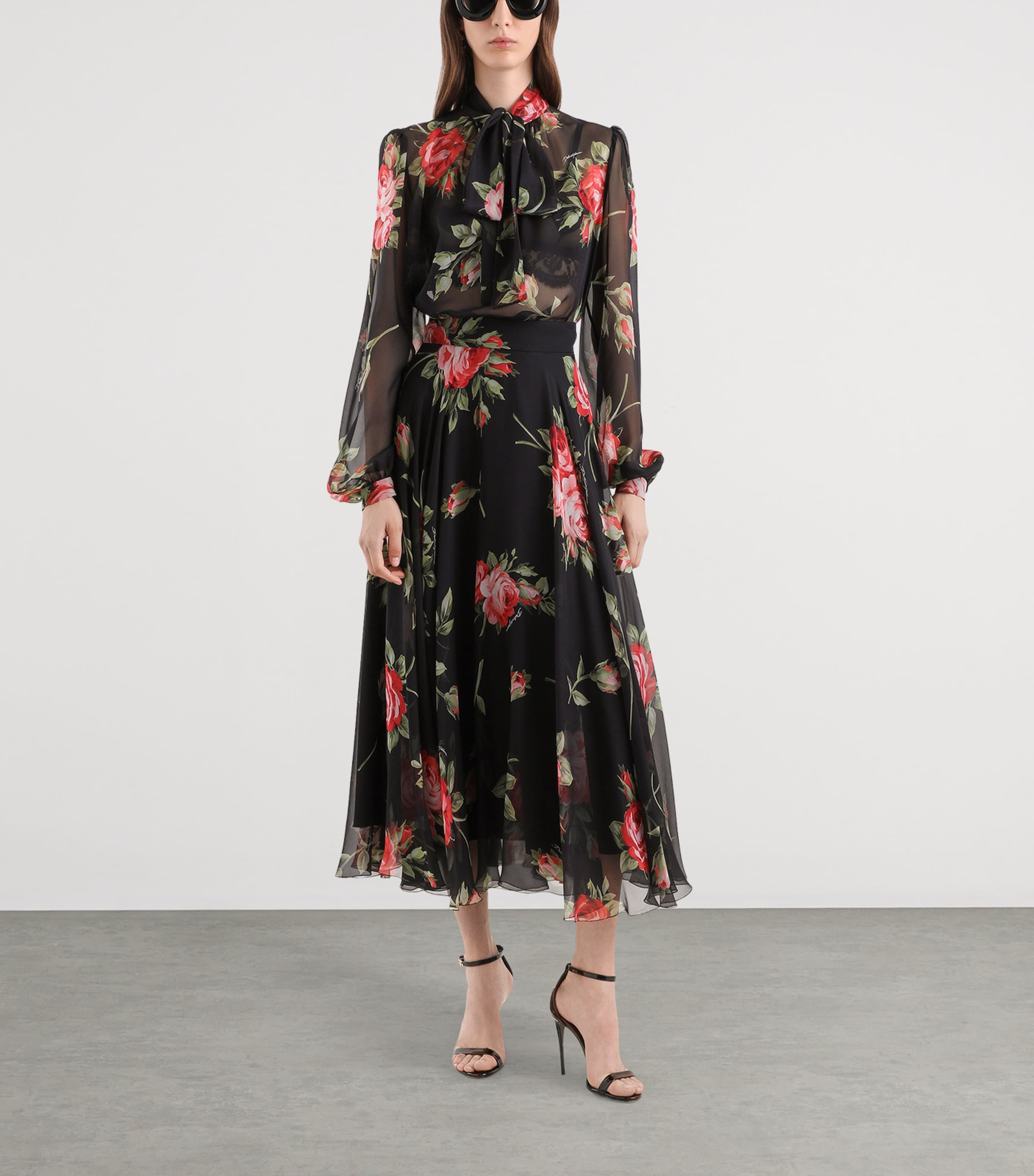 Silk Rose Print Blouse HN5ZN-BOUQ Image 2