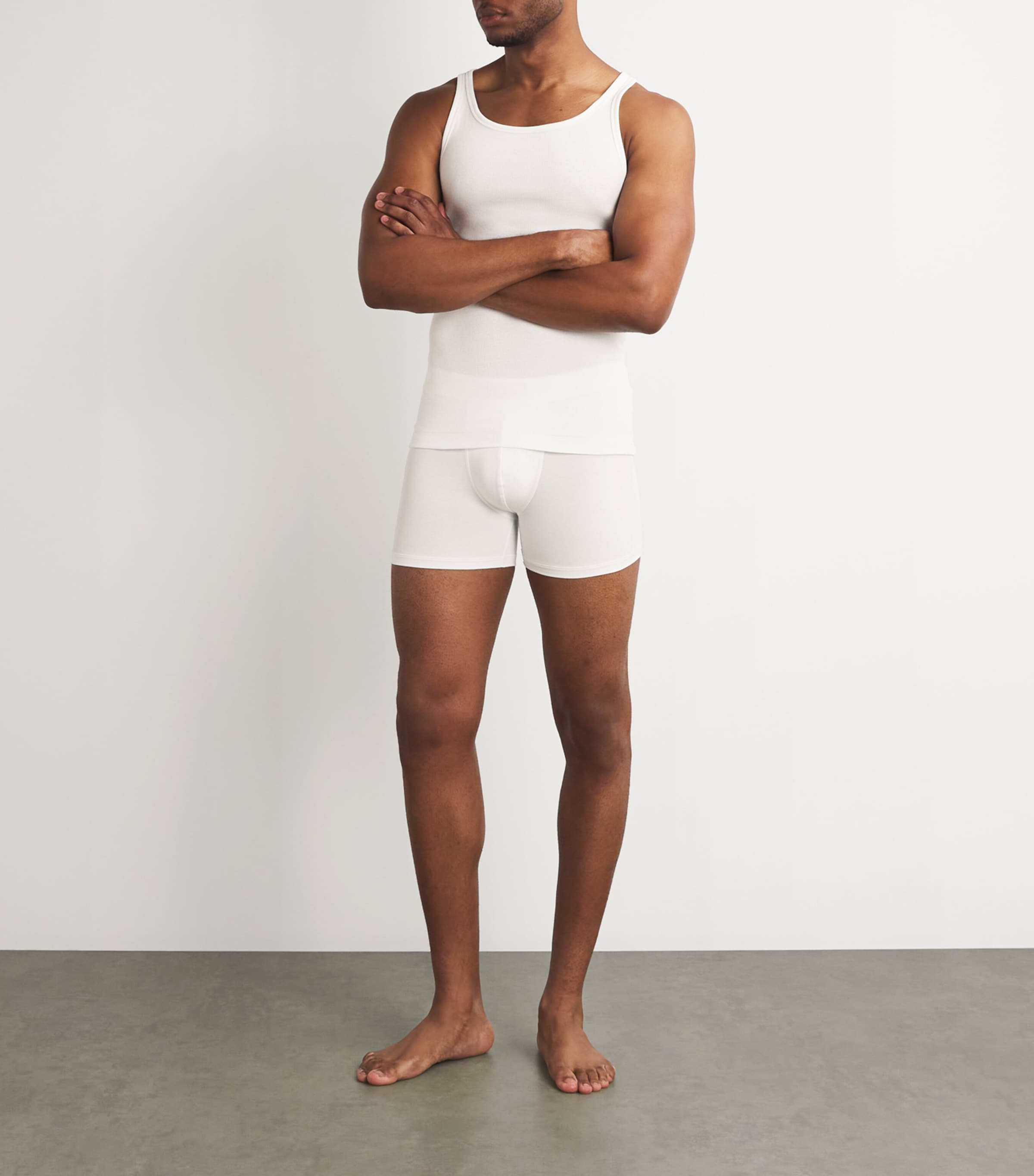 Cotton Ribbed Tank Tops (Pack of 3) CHALK Image 6