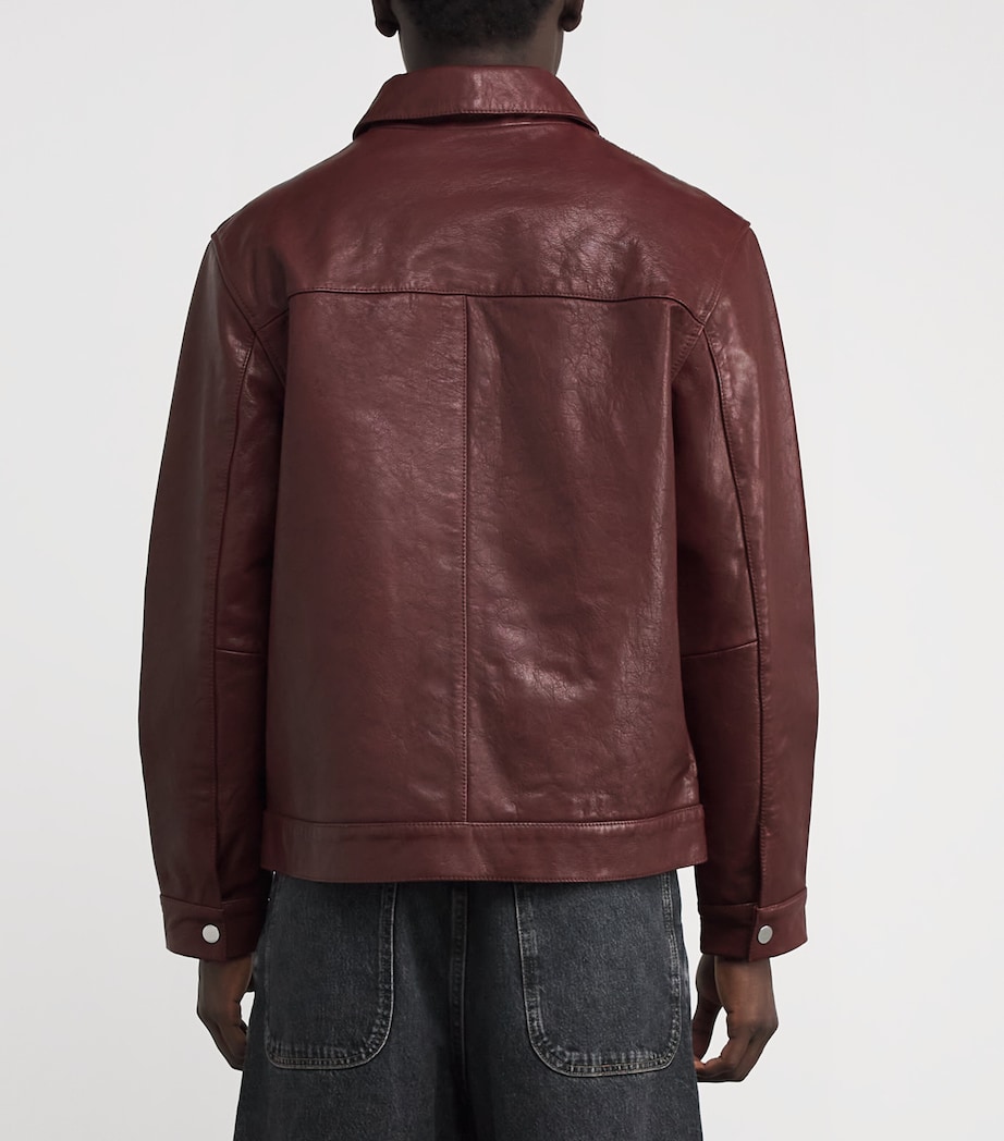 Kendal Leather Jacket CHERRY Image 4
