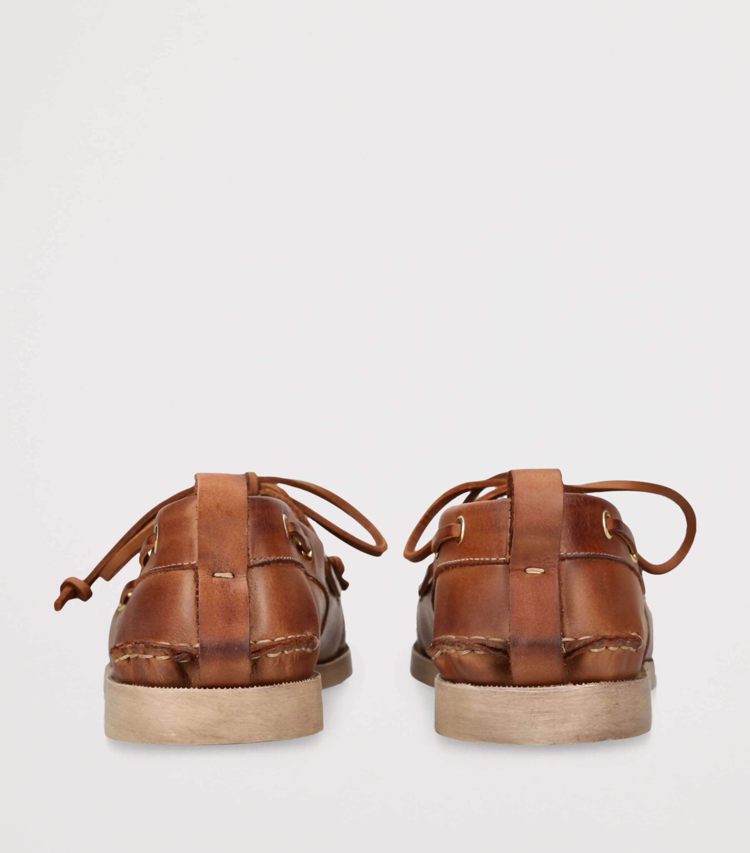 Leather Boat Shoes TAN Image 2