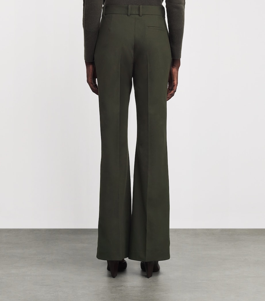 Joseph Womens Stretch-Gabardine Tafira Trousers Palm Leaf Image 4