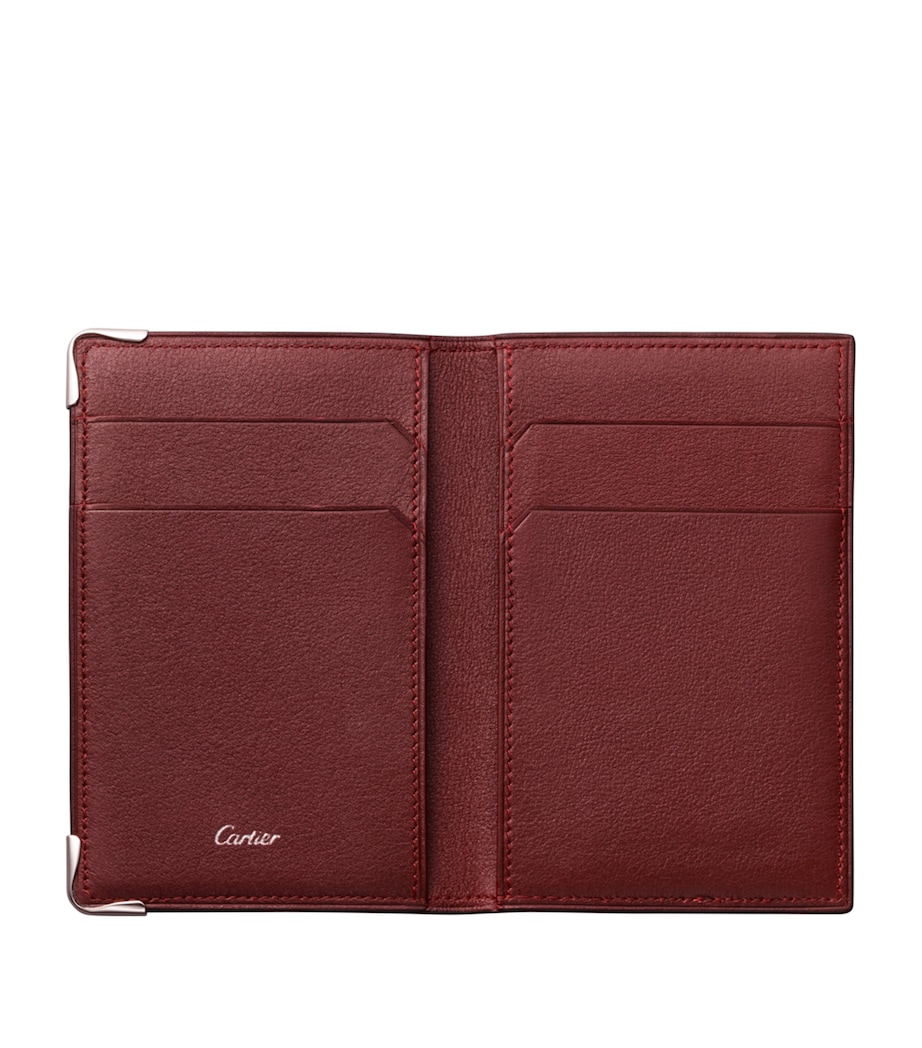 Leather Must de Cartier Bifold Card Holder BLACK Image 3