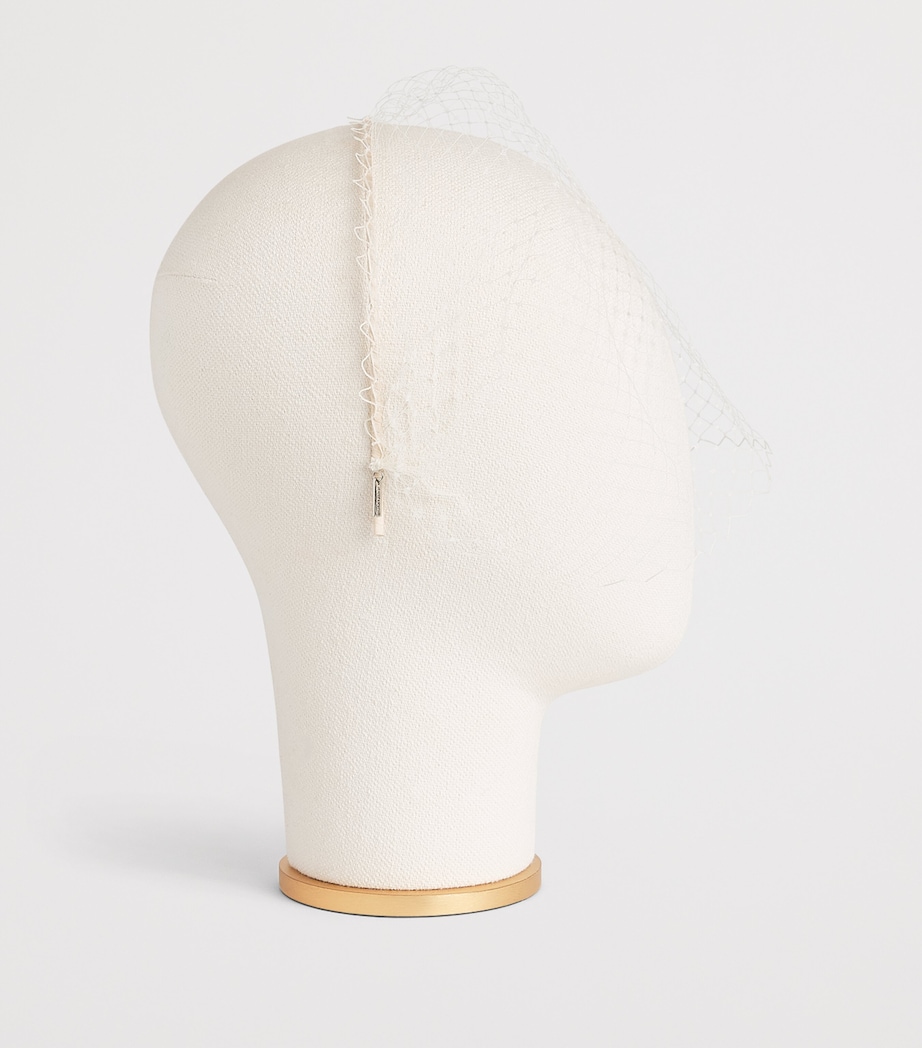 Jennifer Behr Voilette Veiled Headband Cream Image 3