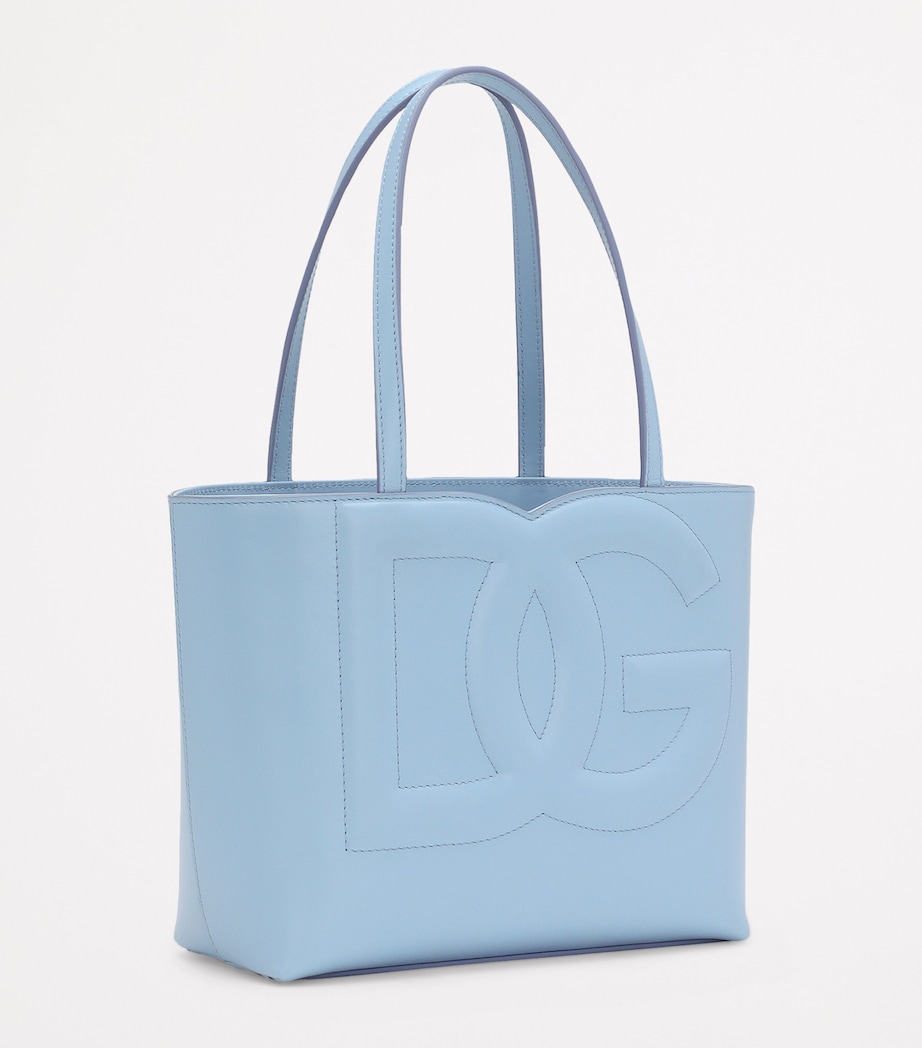 Small Leather Logo Tote Bag 80999-BLACK Image 5