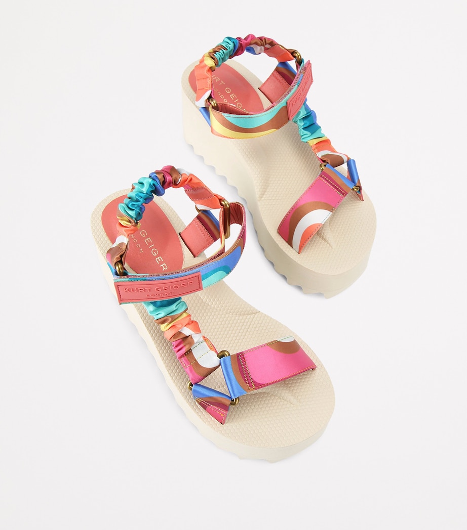 Kurt Geiger London Satin Orion Wedge Sandals Mult/other Image 4