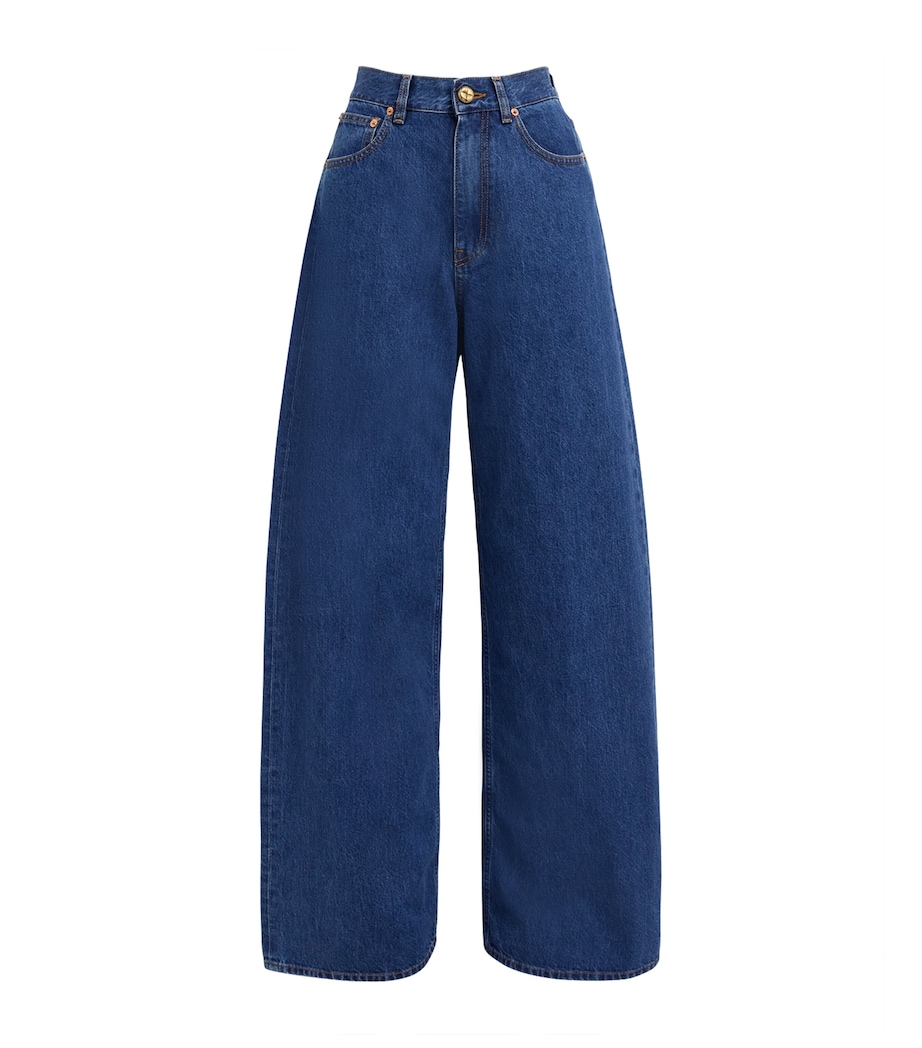 Blazé Milano Womens Nariida Java Wide Jeans Sapphire Image 1