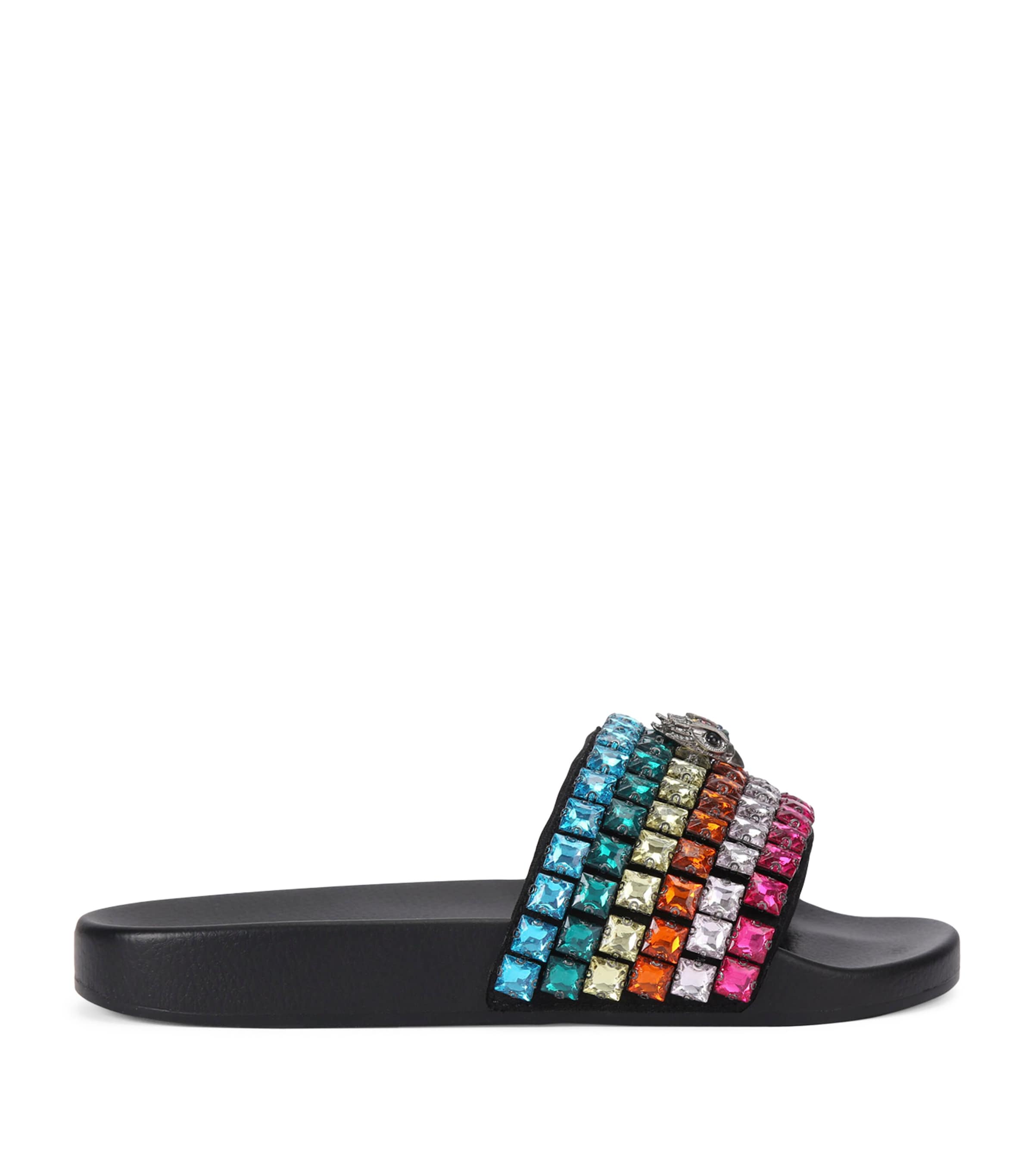 Shop Kurt Geiger Embellished Mina Eagle Slides