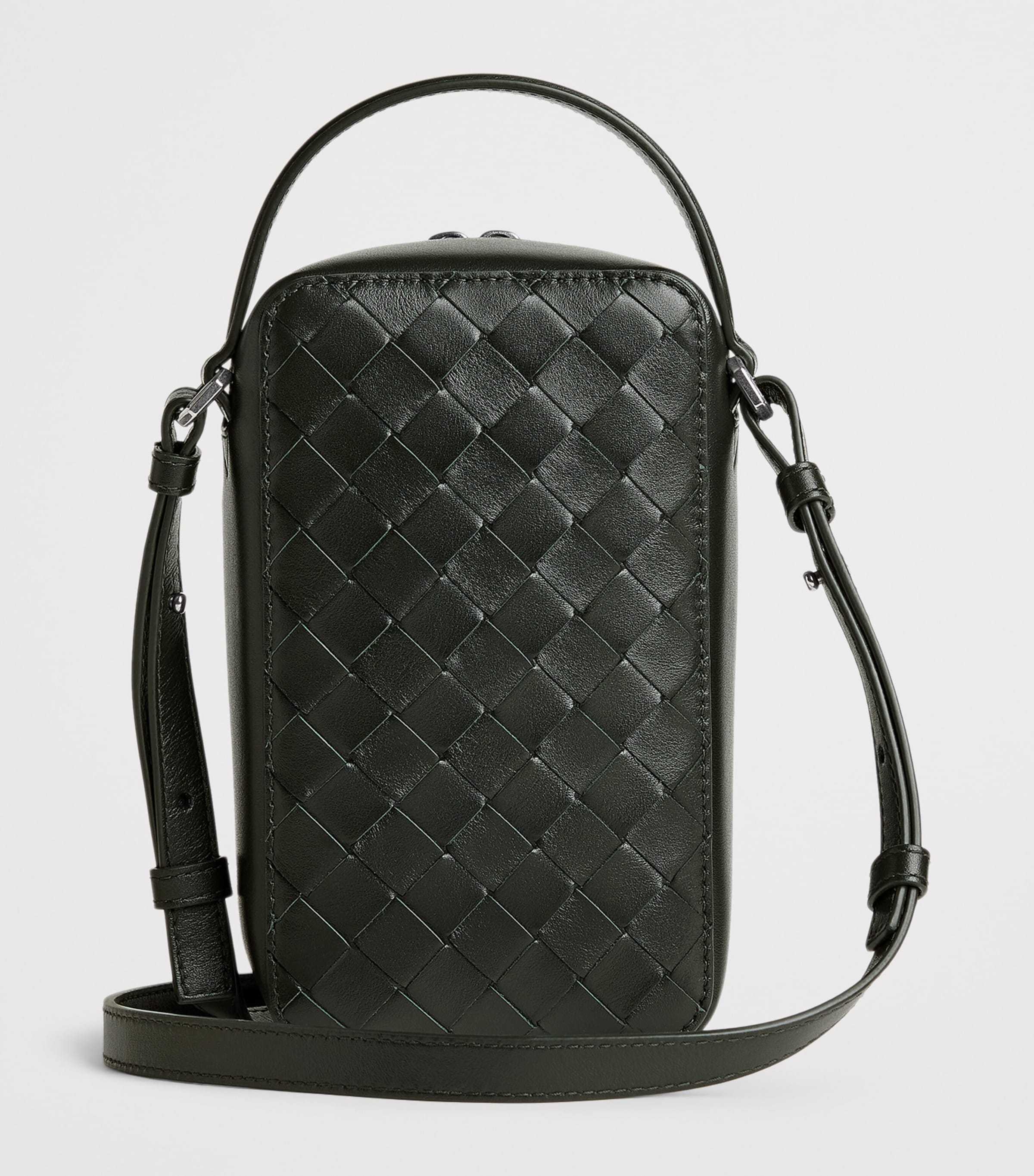 Leather Intrecciato Getaway Phone Pouch 3009 Image 5