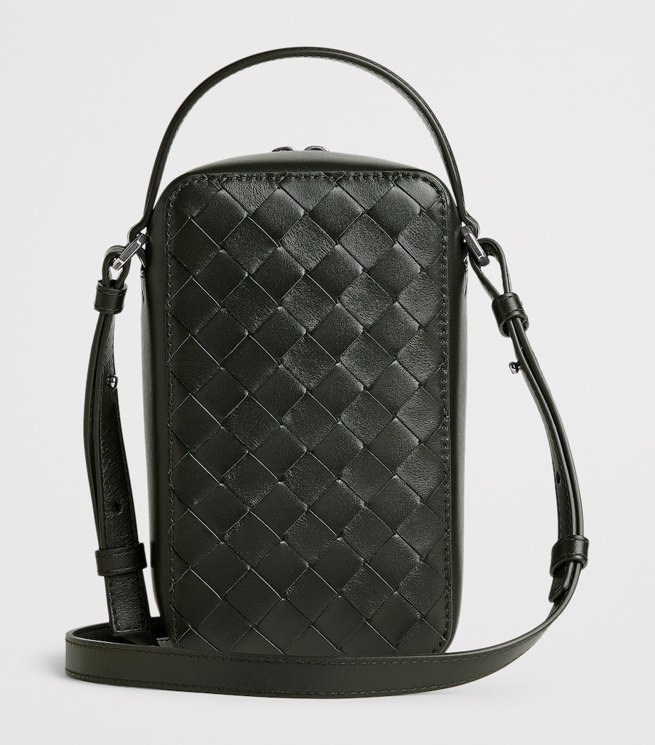 Leather Intrecciato Getaway Phone Pouch 3009 Image 5