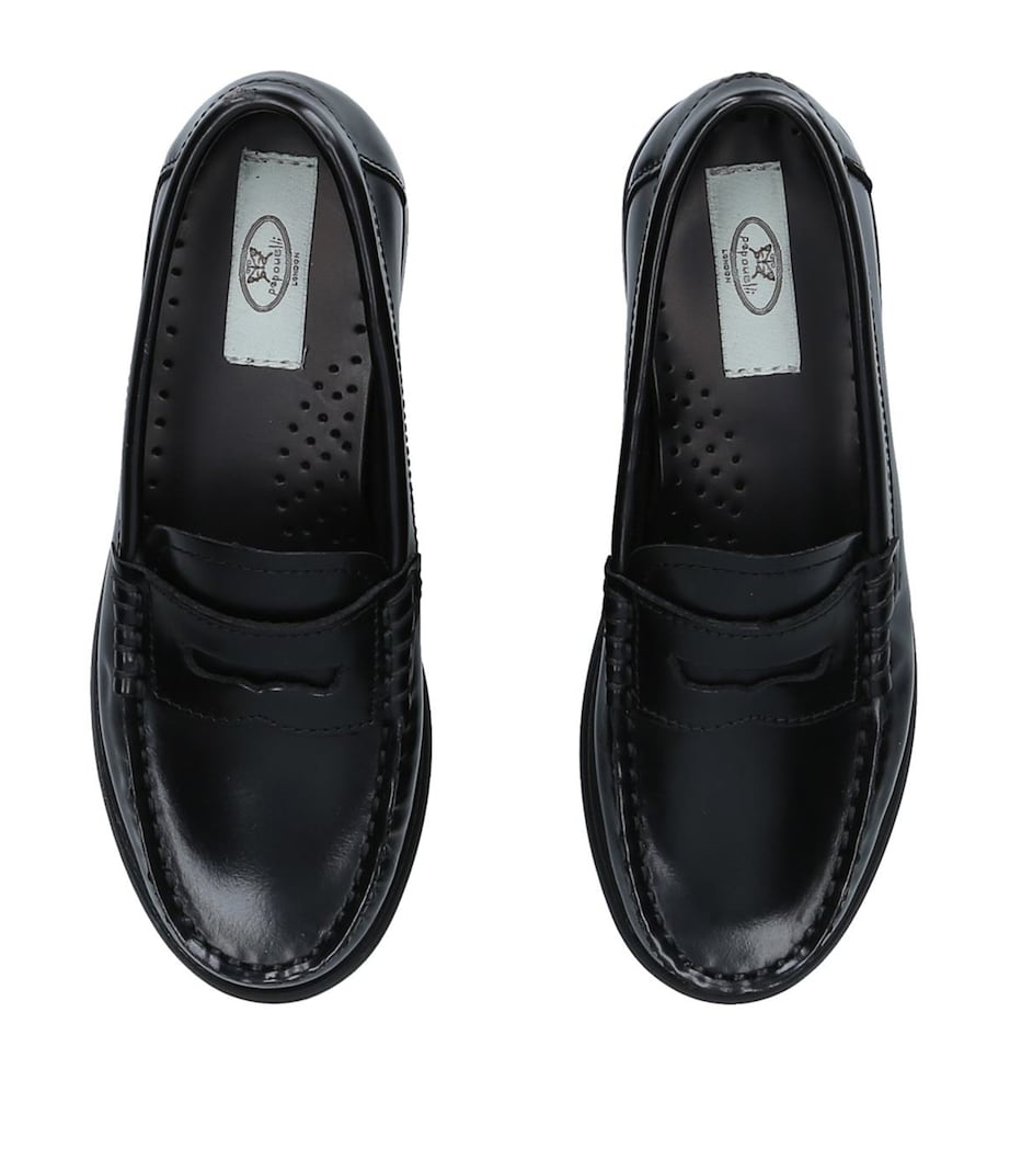 papouelli Leather London Loafers Black Image 4