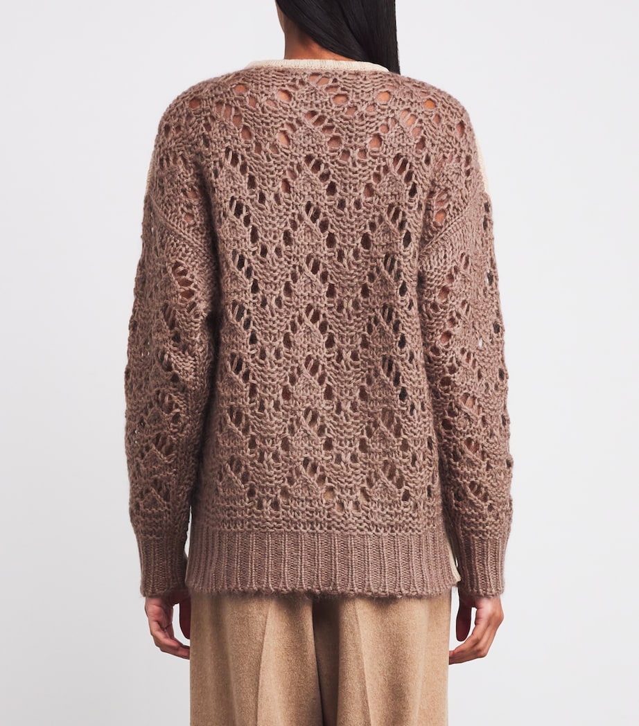 Cable-Knit Sweater VR3 CORDA/CACAO Image 4