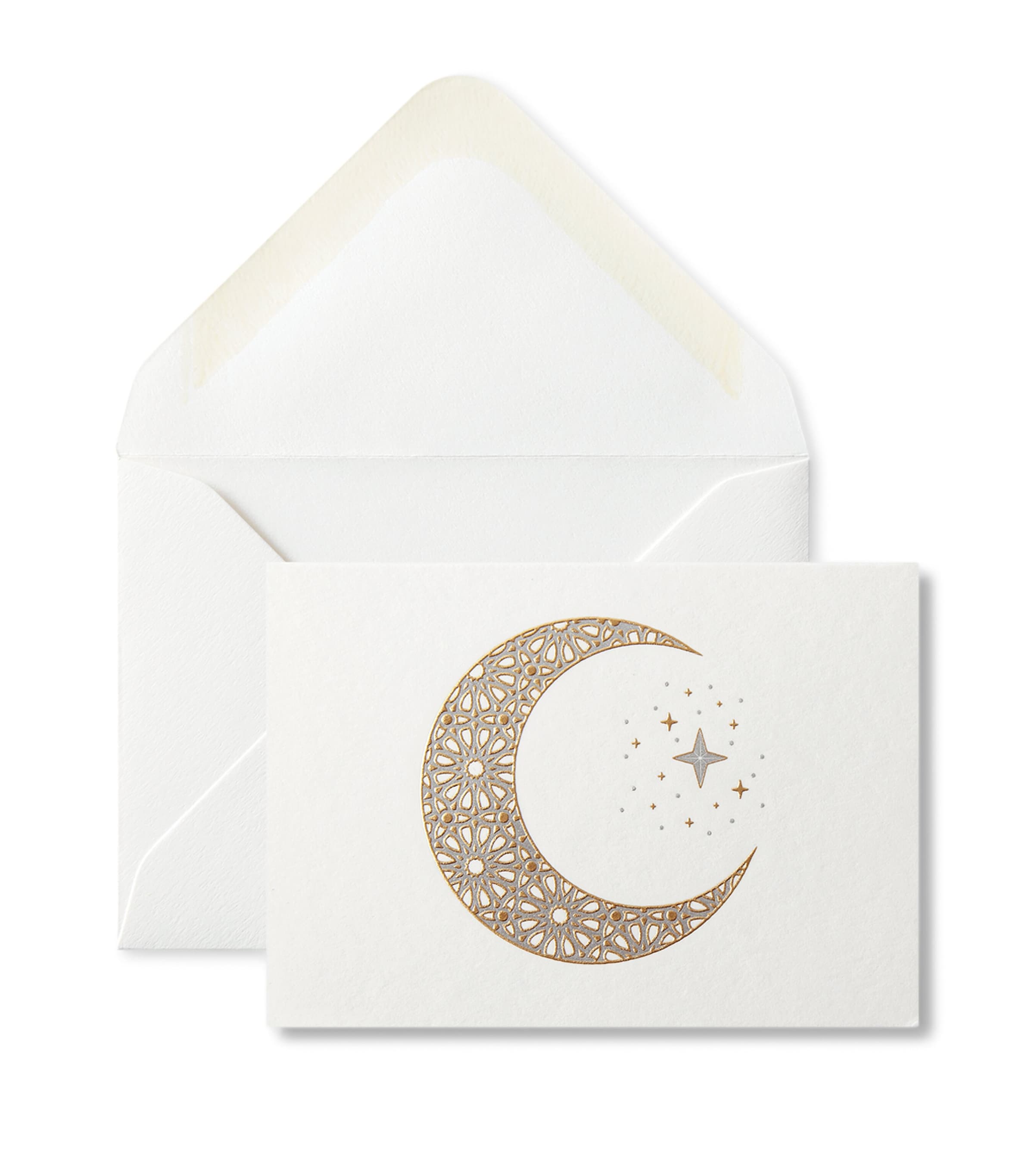Smythson Box of 10 Eid Cards and Envelopes White Wv Image 1