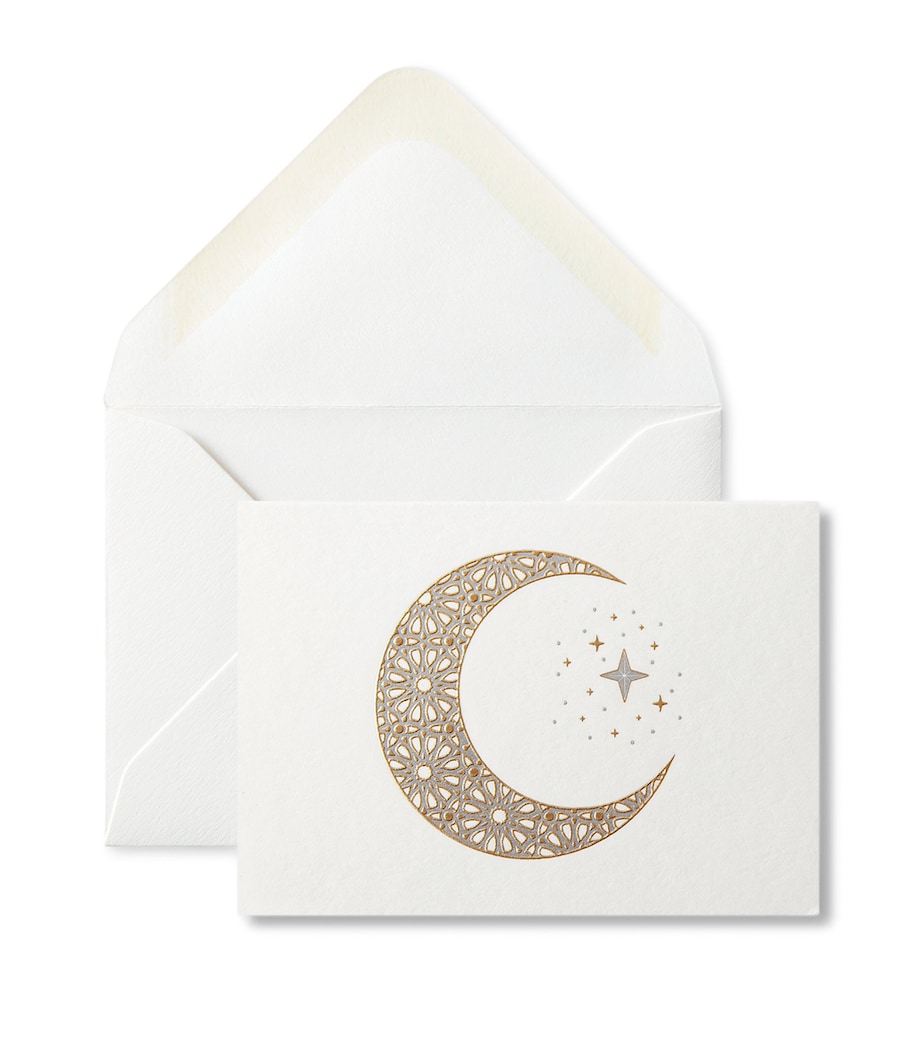Smythson Box of 10 Eid Cards and Envelopes White Wv Image 1
