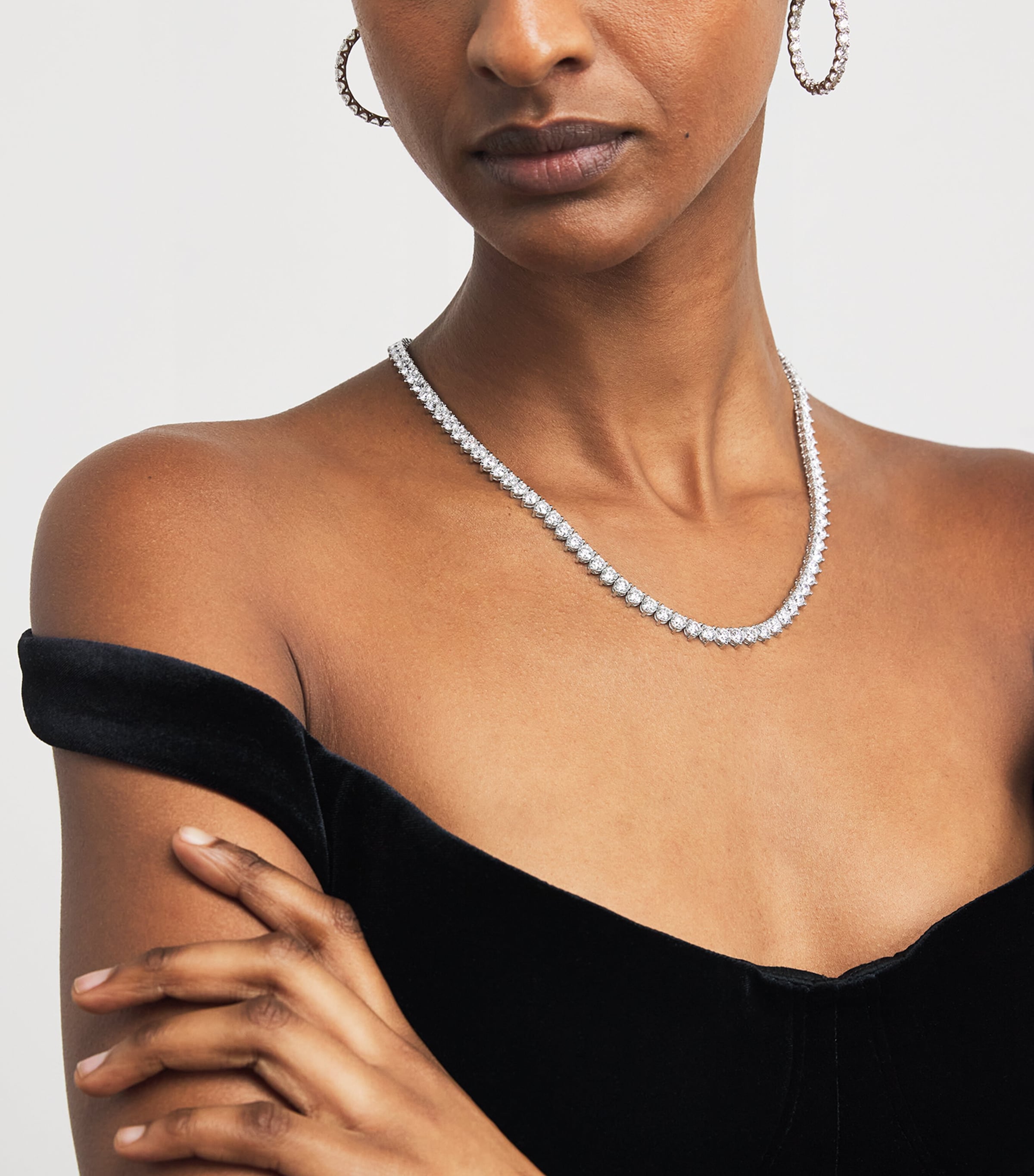 White Gold and Diamond Tennis Necklace (37.24ct) PLATINUM Image 2