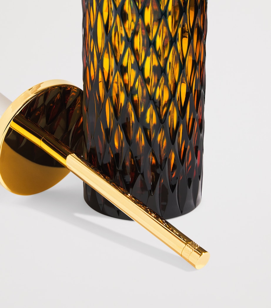 ZODIAC Crystal Toilet Brush Amber/blue, Gold Image 2