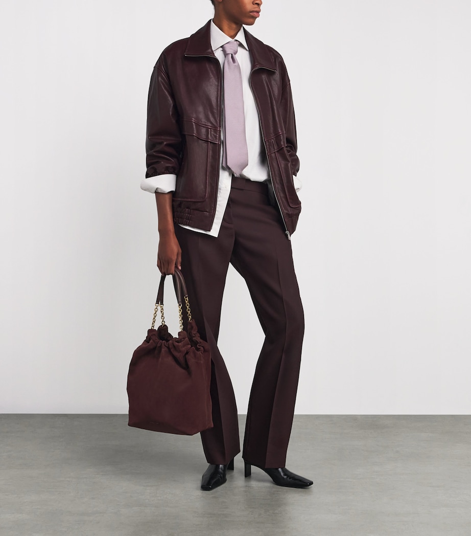 Suede Miami Shoulder Bag BURGUNDY/BURGUNDY Image 2