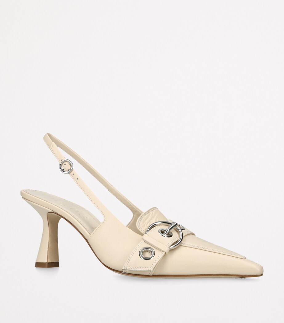 Leather Tara Slingbacks 75 CREAM Image 4