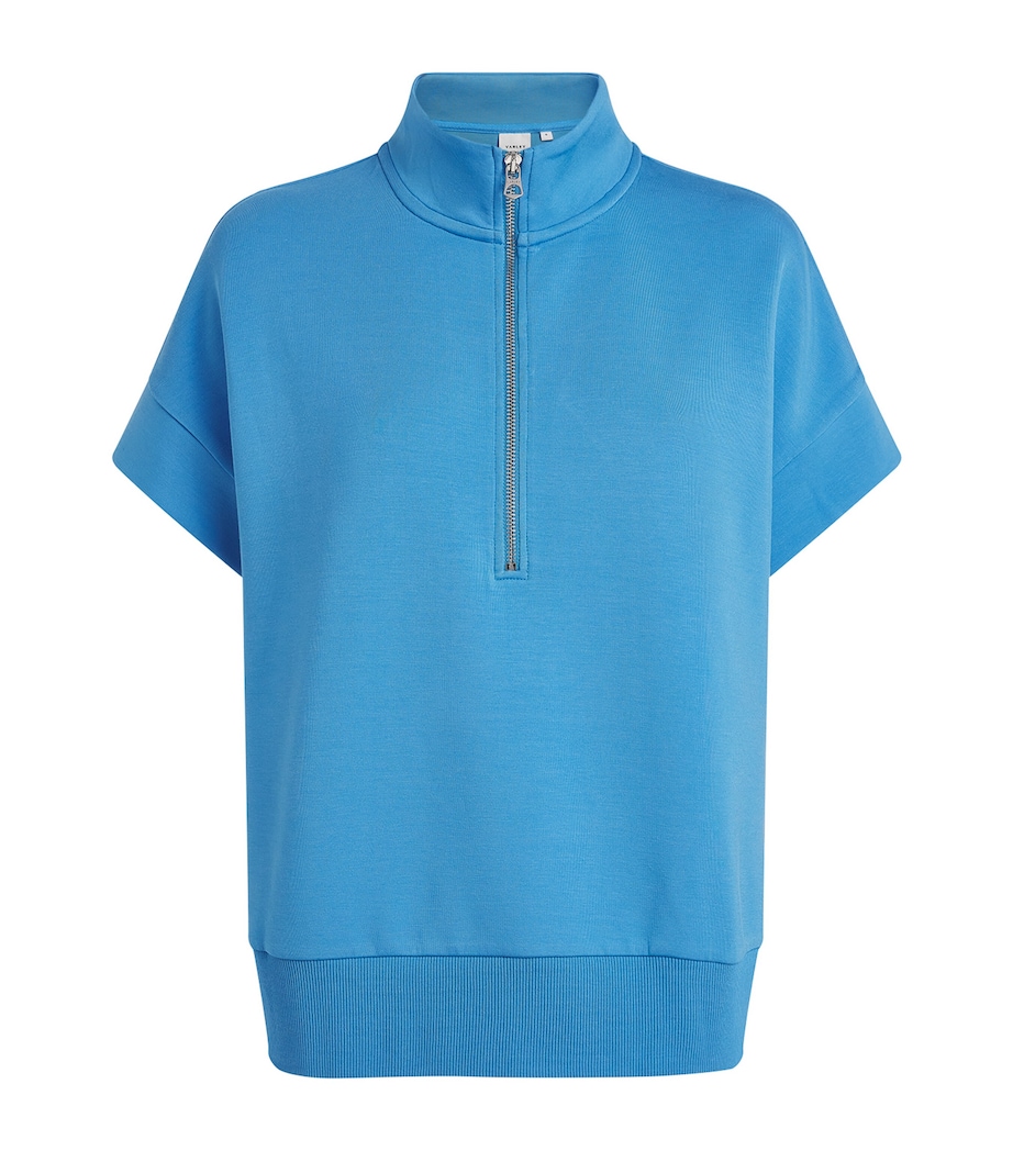 Varley Womens Ritchie Quarter-Zip Sweatshirt Azure Blue Image 1