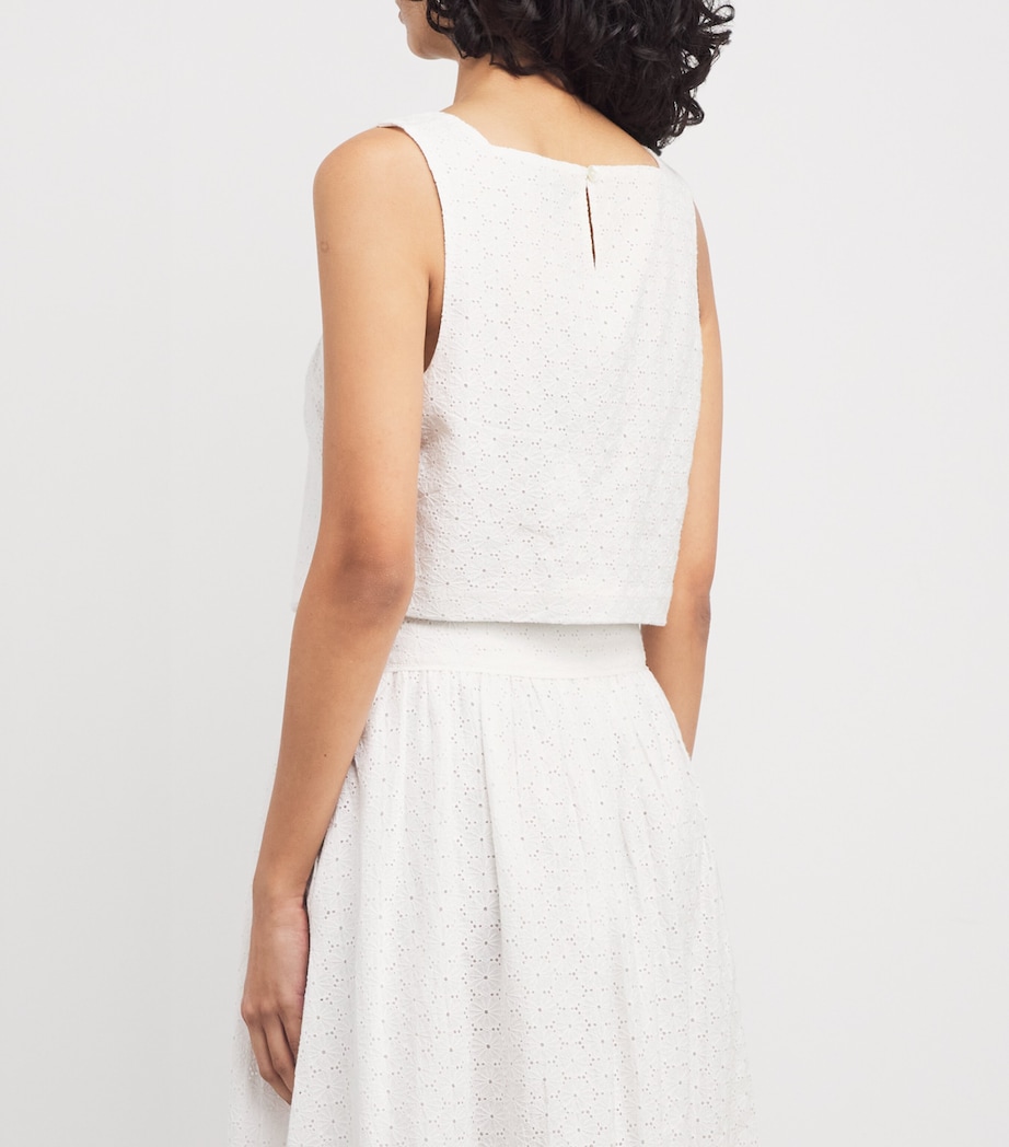 Cotton Aelita Crop Top WHITE Image 4