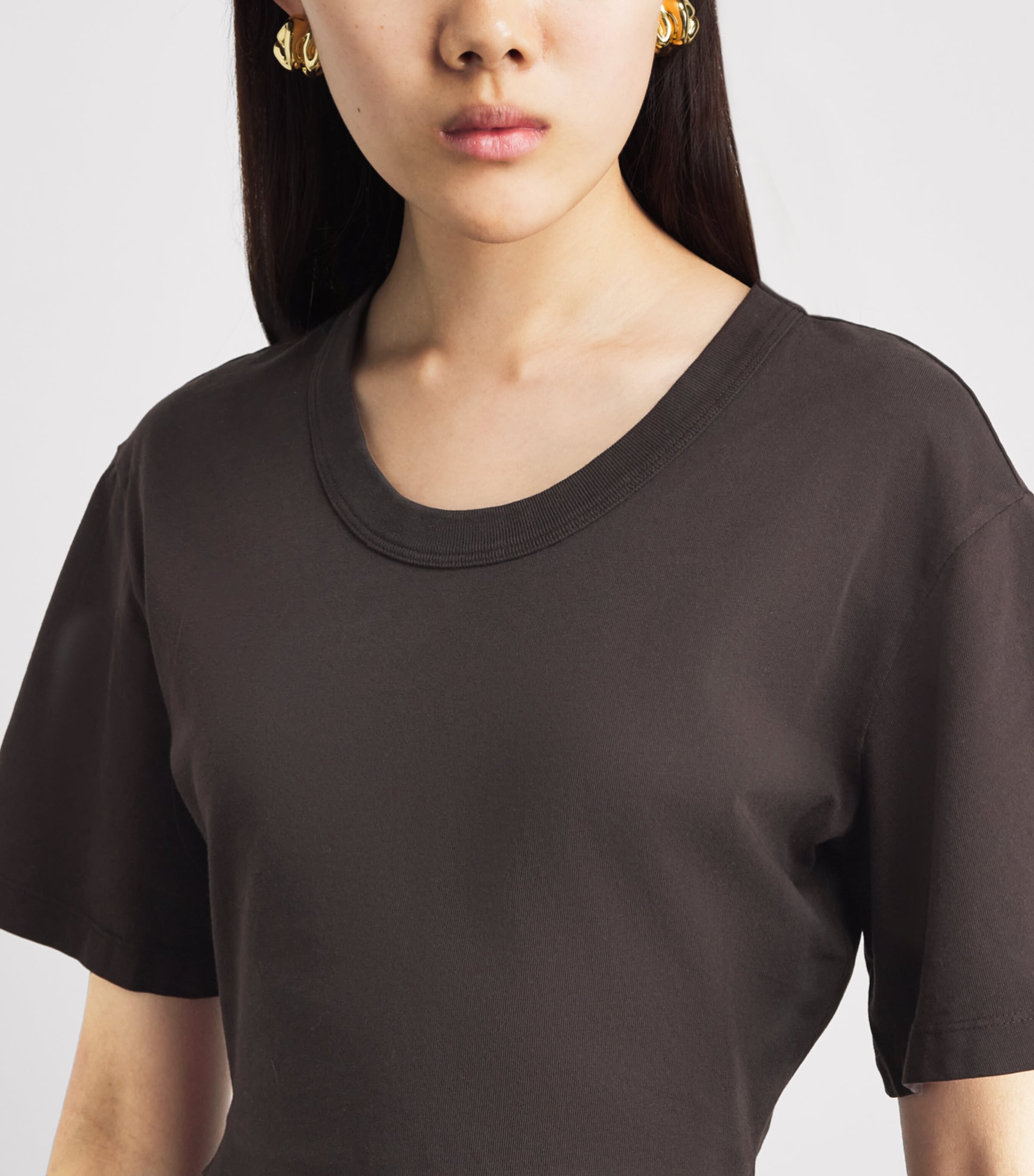 Citizens of Humanity Womens Rework Men’s T-Shirt Chocolate (brown) Image 3