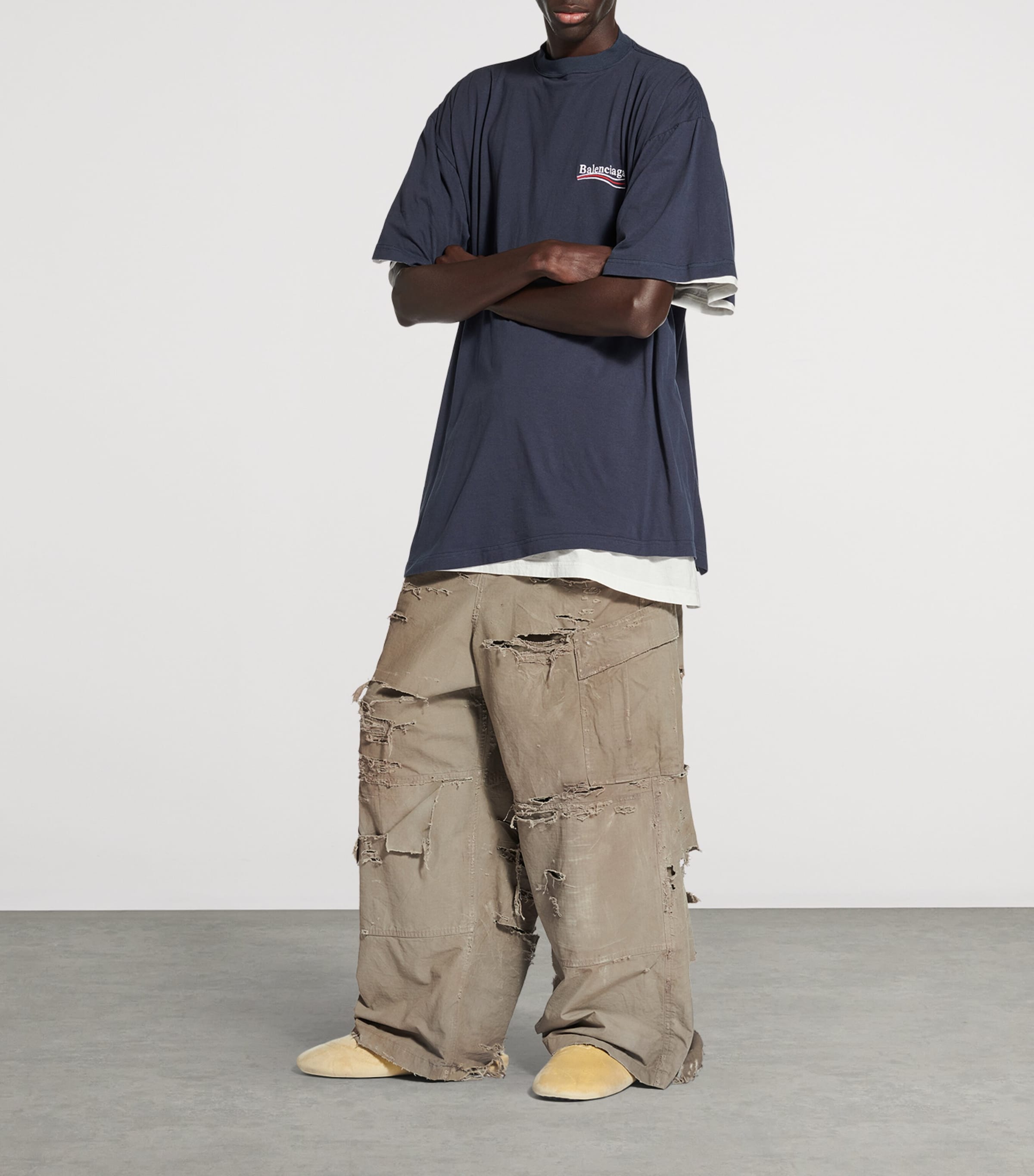 Balenciaga Stretch-Cotton Double T-Shirt | Harrods US