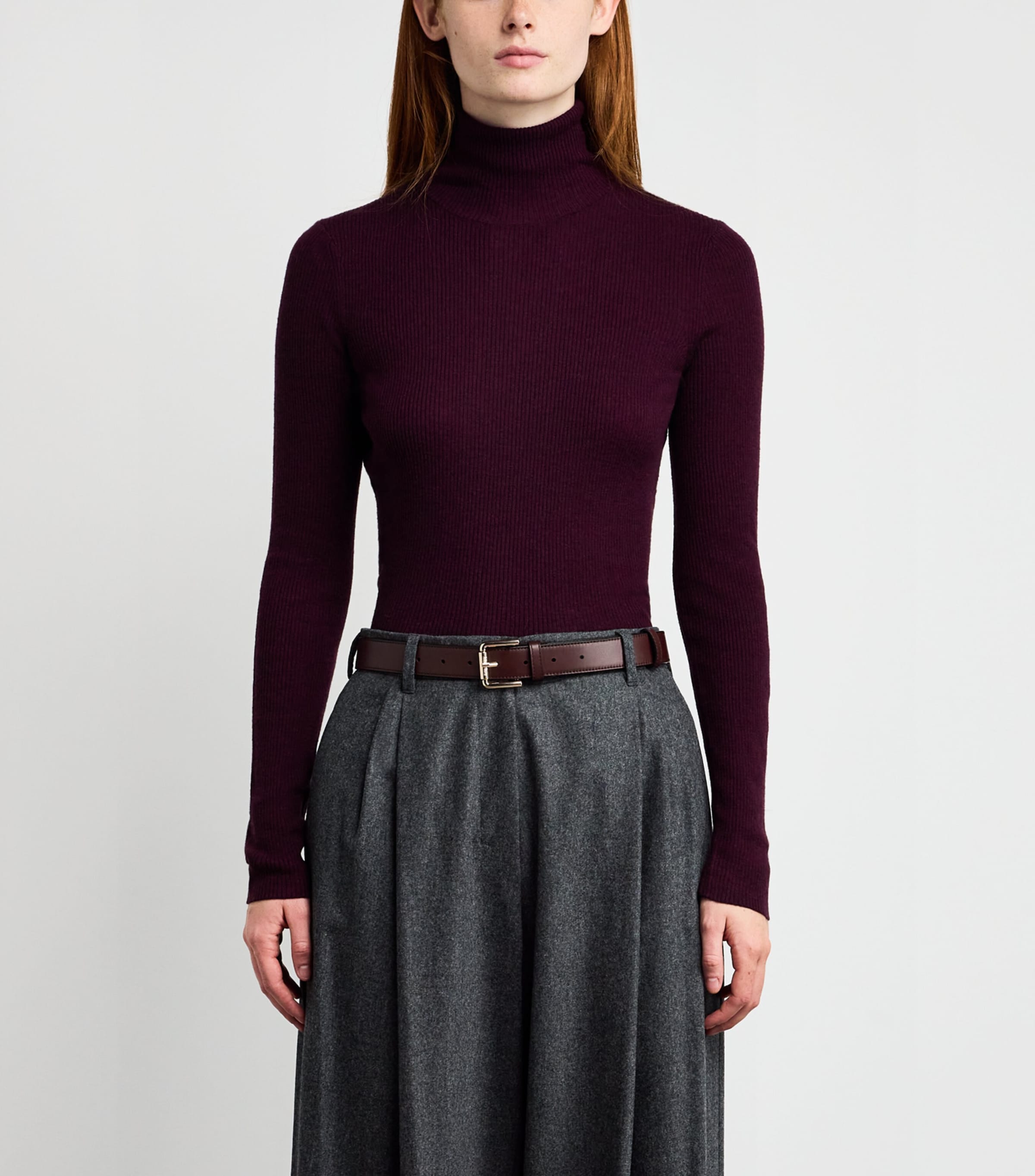 Leather Belt BORDEAUX Image 2