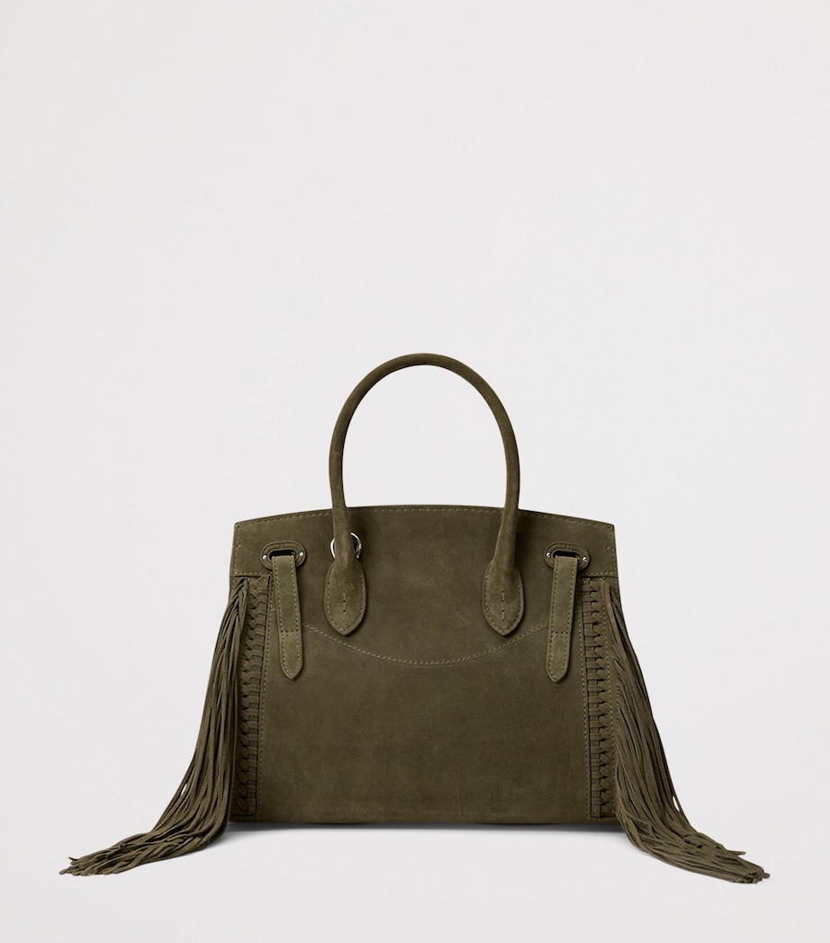Ralph Lauren Collection Suede Fringe Ricky 27 Top-Handle Bag Cypress Image 2