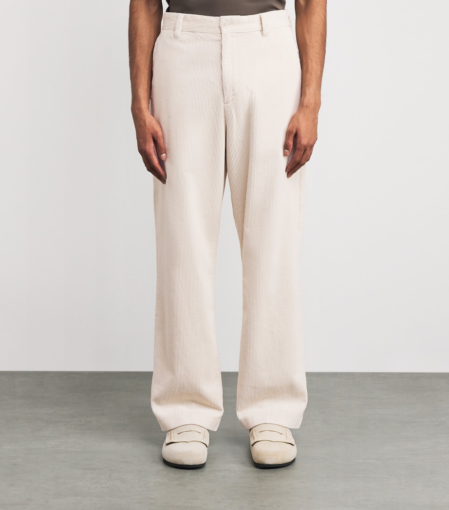 Organic Cotton Corduroy Paw Trousers IVORY Image 3