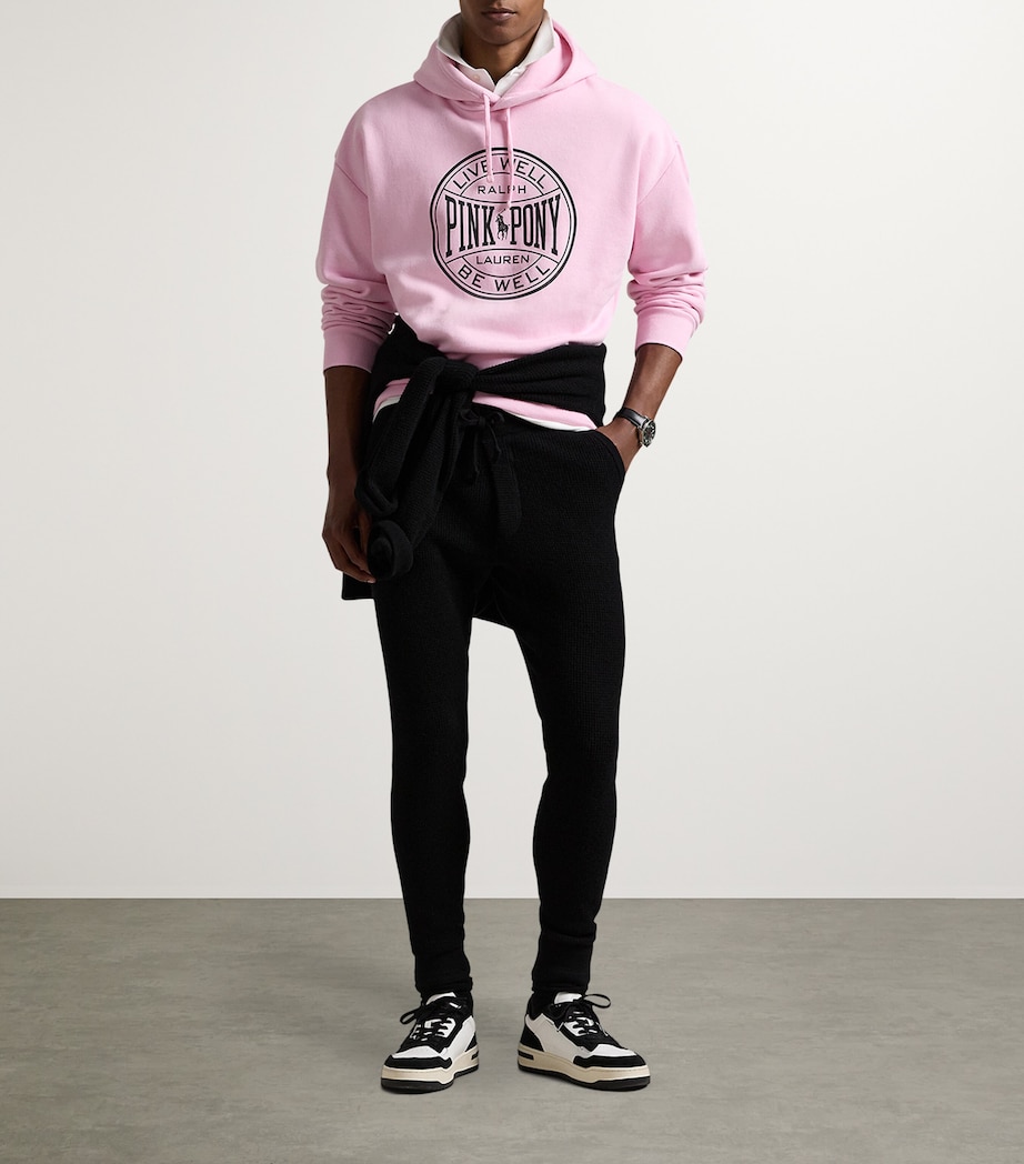 Polo Ralph Lauren Mens Pink Pony Hoodie Pink Image 2
