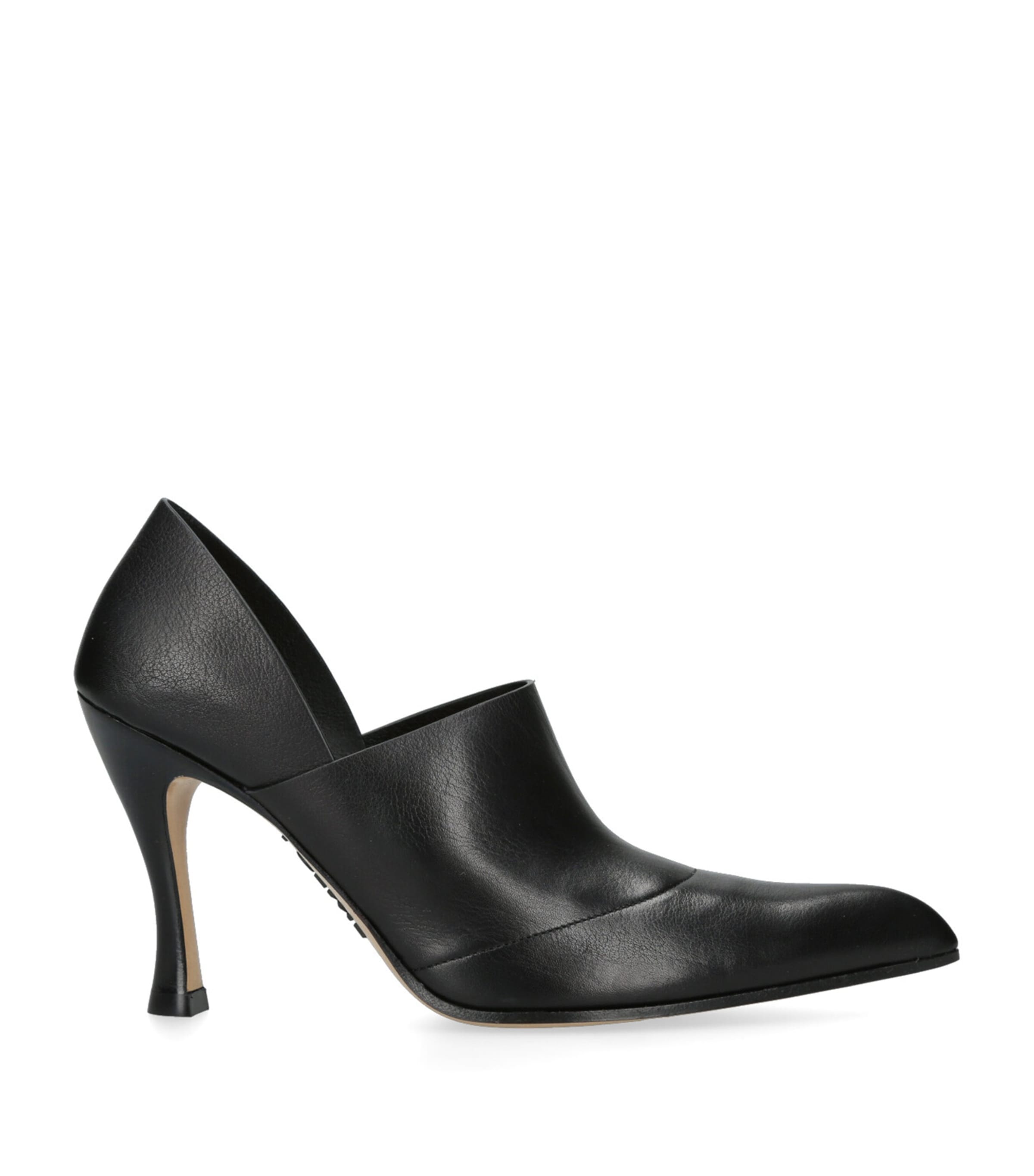 Shop Loewe Leather Comic Folded Pumps 90 In Black