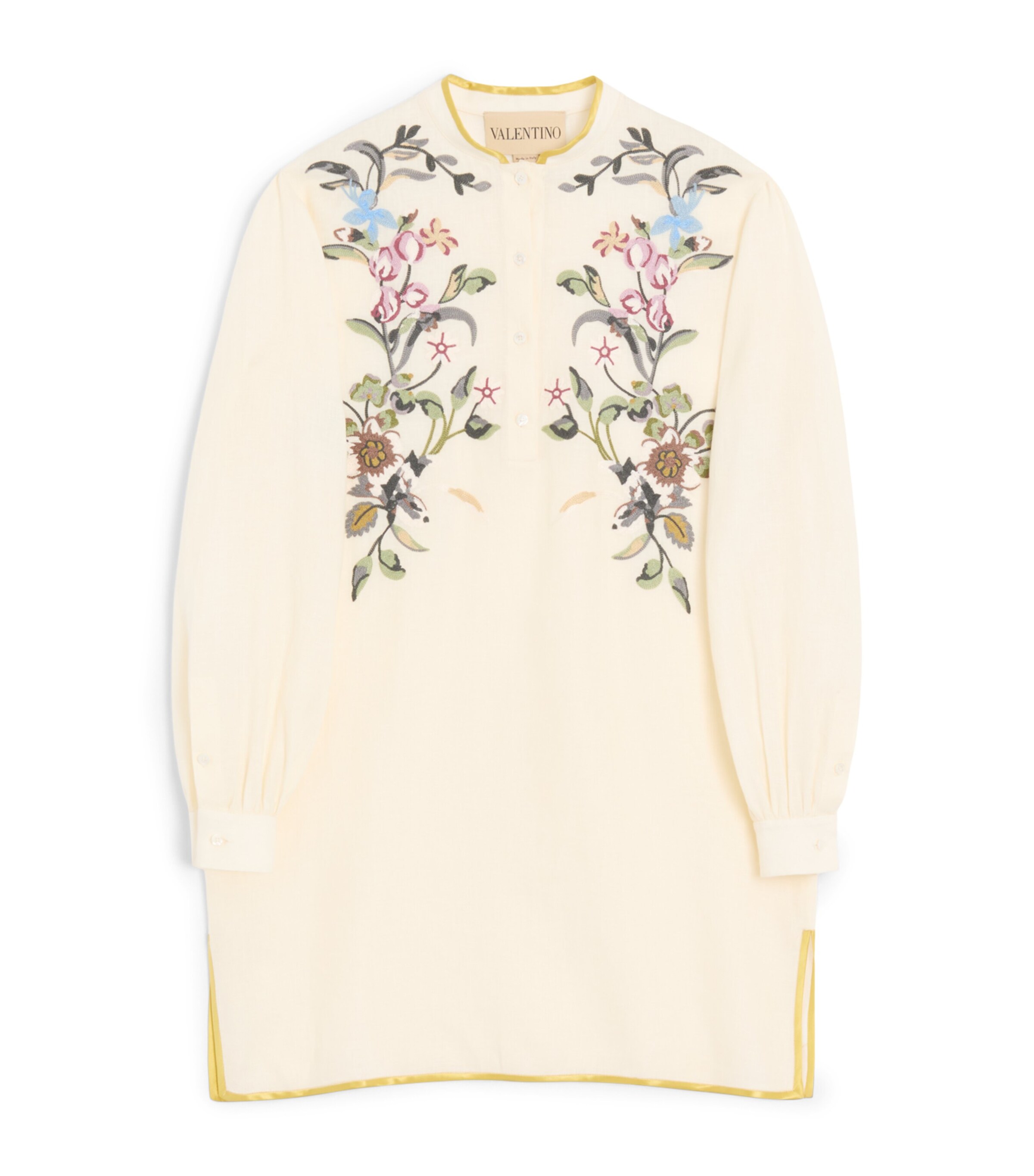 Valentino Womens Linen Embroidered Mini Dress Image 1