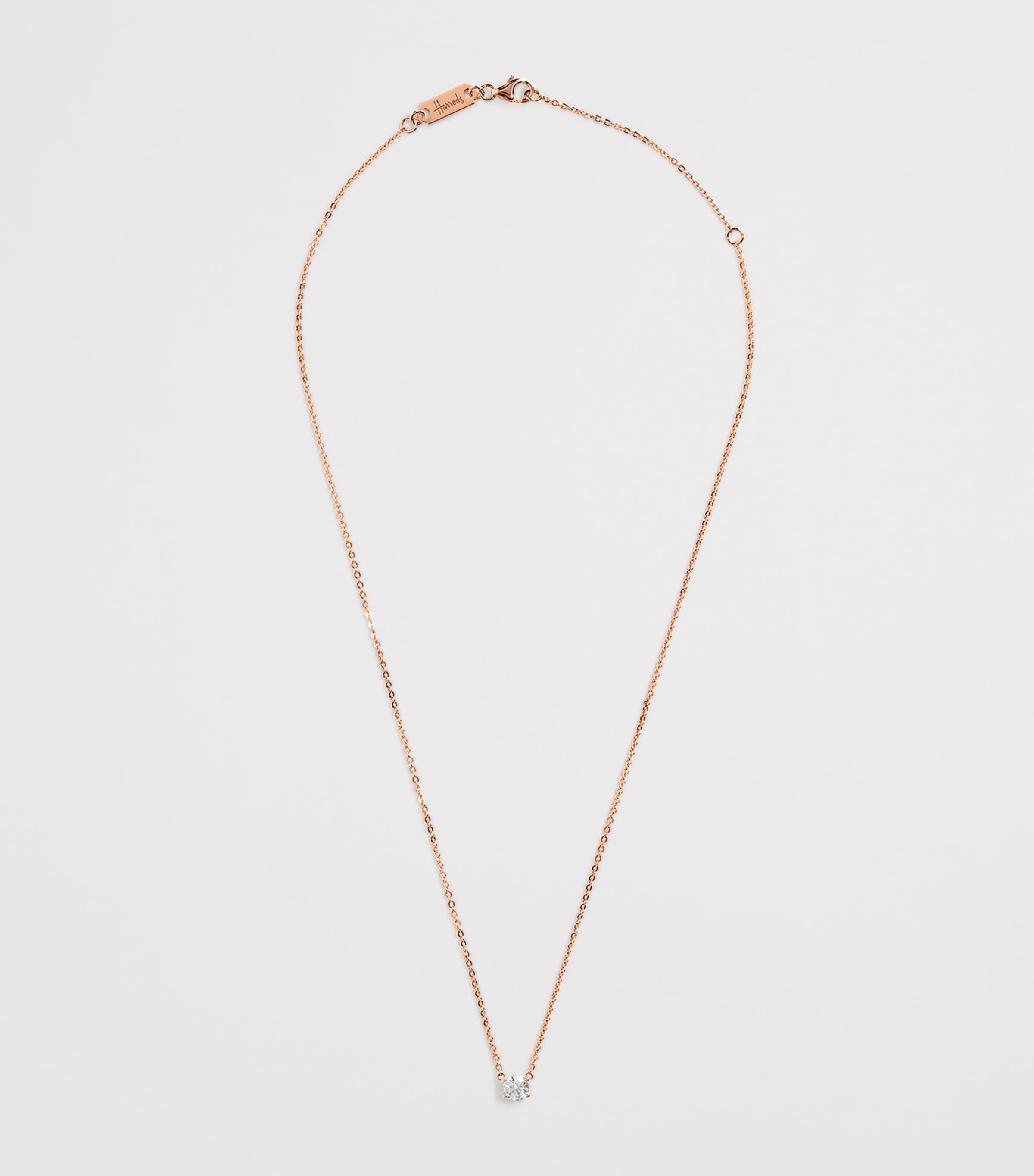 Rose Gold and Diamond Necklace (0.50ct) ROSE GOLD Image 3