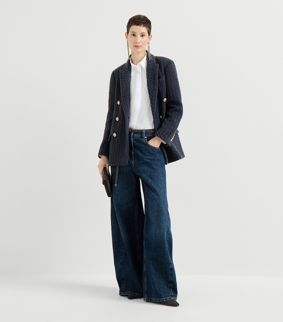 Brunello Cucinelli Womens Stretch-Cotton Poplin Monili Shirt Image 3